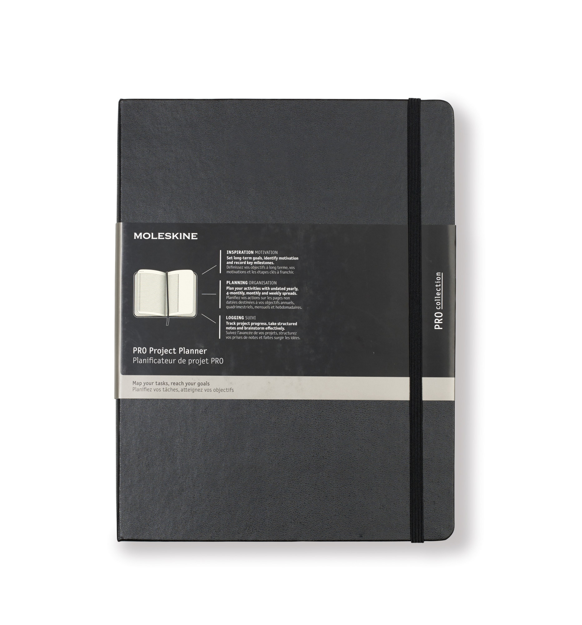 Picture of Moleskine Hard Cover Ruled XL Professional Project Planner - Black