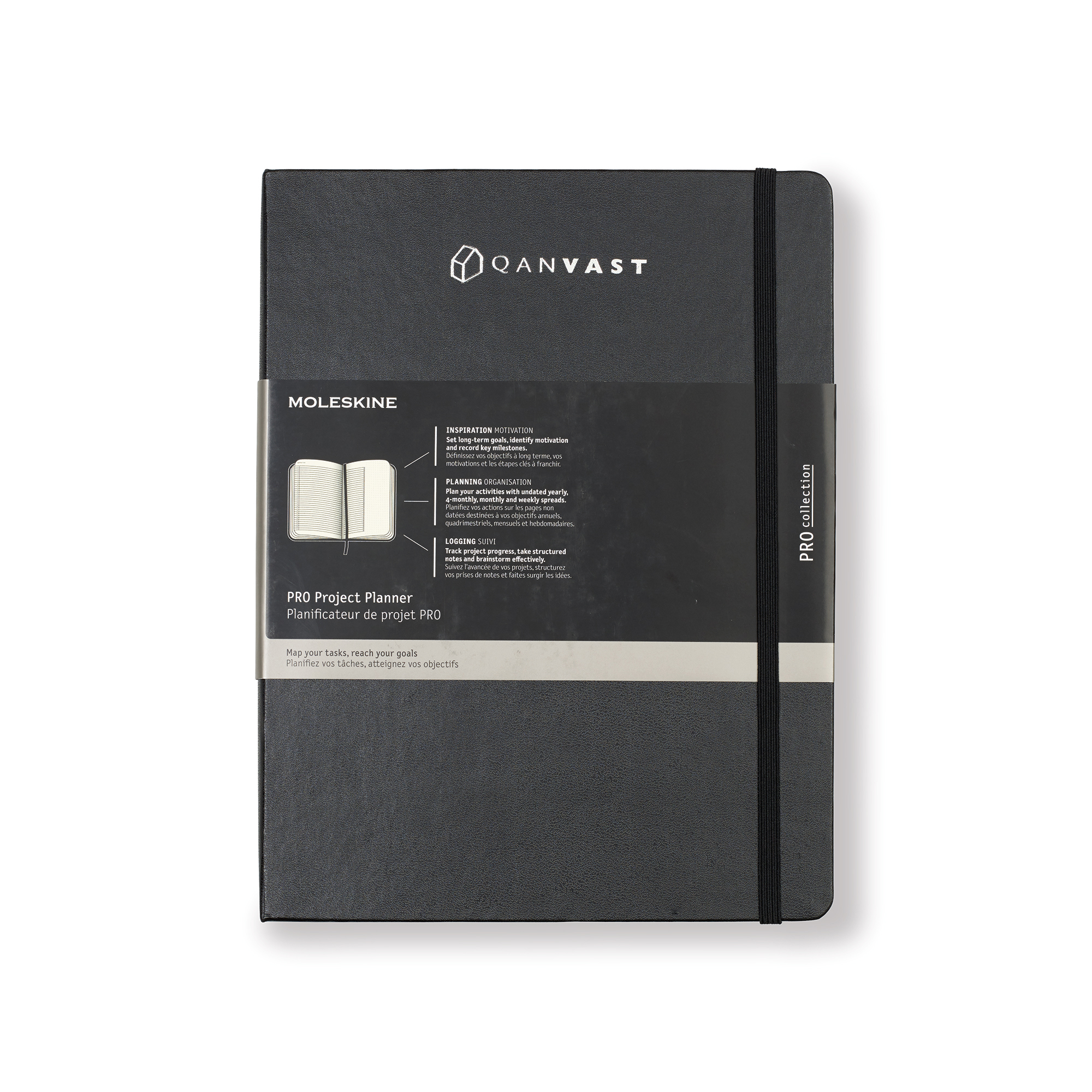 Picture of Moleskine Hard Cover Ruled XL Professional Project Planner - Black