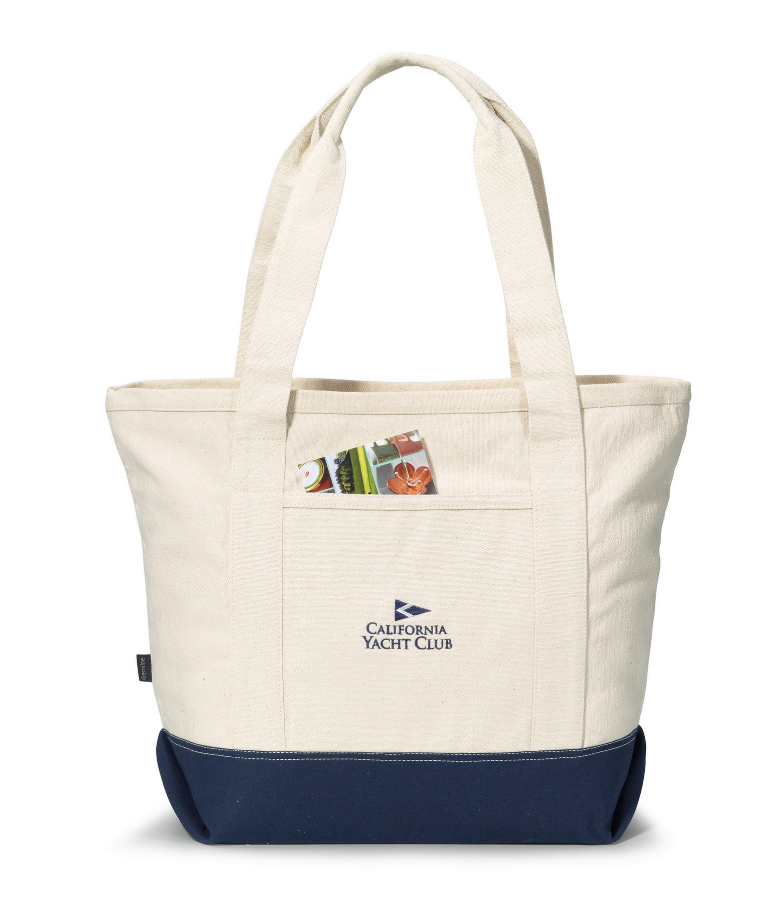 Picture of Newport Cotton Zippered Tote - Navy Blue