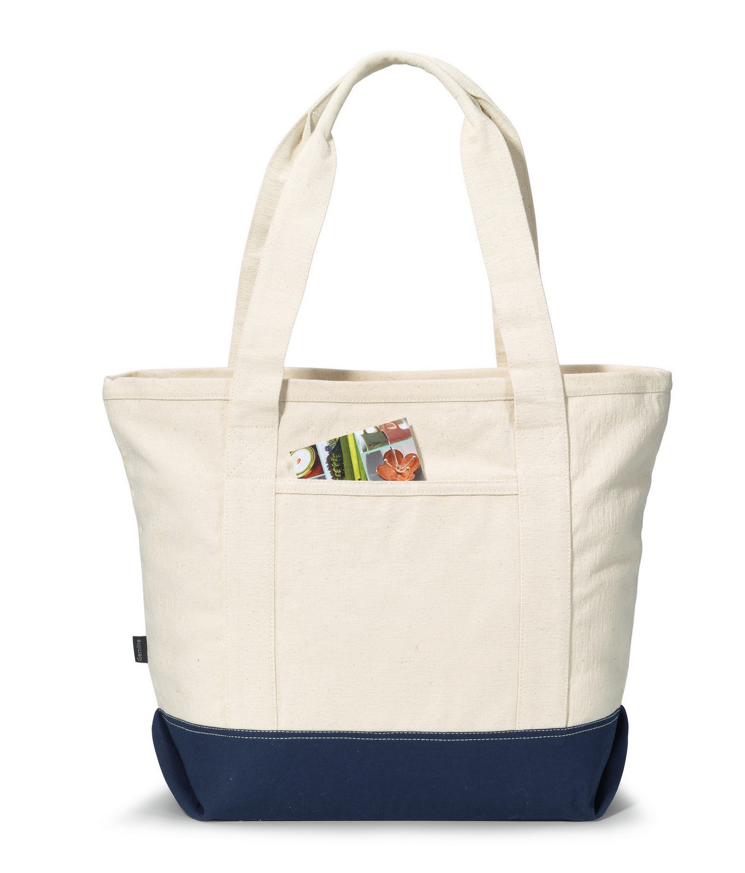 Picture of Newport Cotton Zippered Tote - Navy Blue