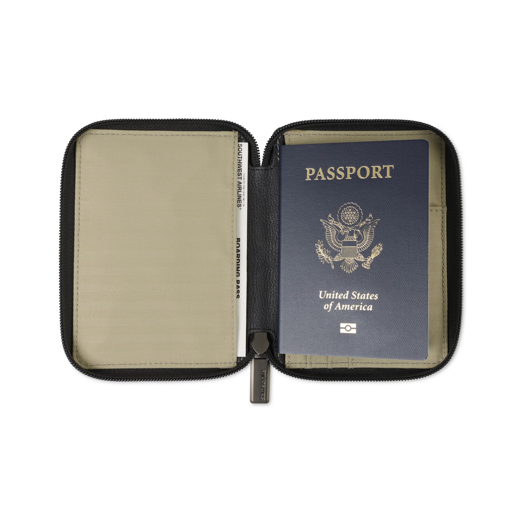 Picture of Samsonite Leather Passport Wallet - Black