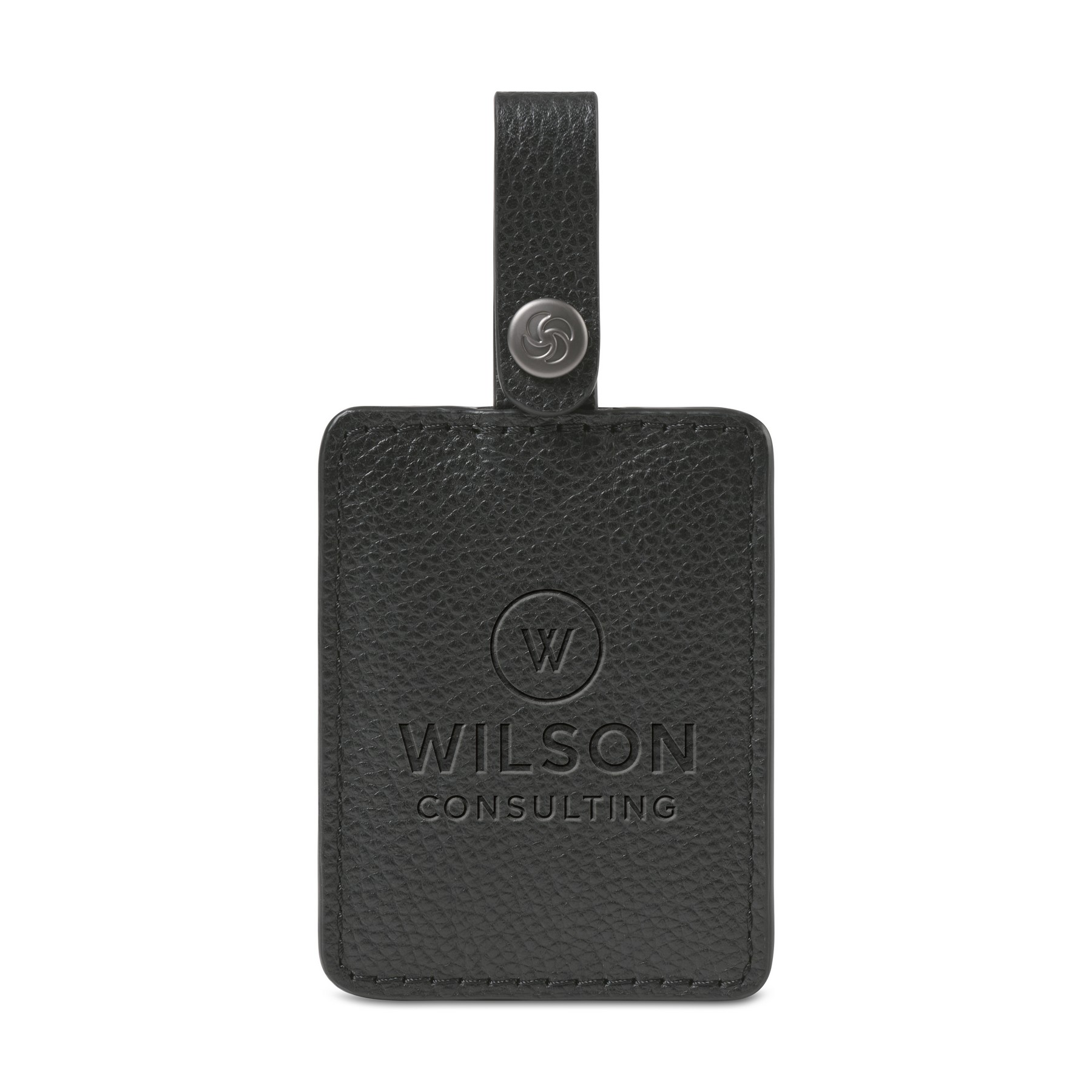 Picture of Samsonite Leather Bag Tag - Black