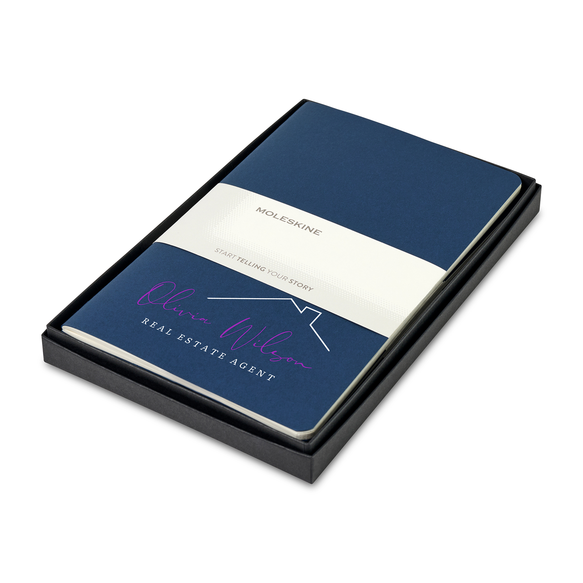 Picture of Moleskine Large Cahier Gift Set - Sapphire Blue