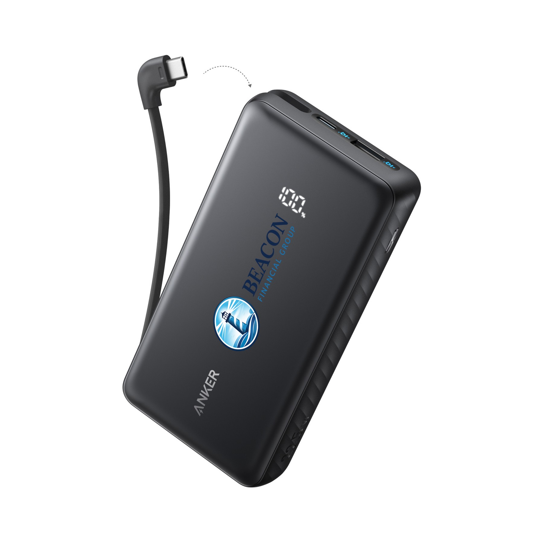 Picture of Anker Zolo Power Bank (20K, 22.5W, Built-In USB-C Cable) - Black