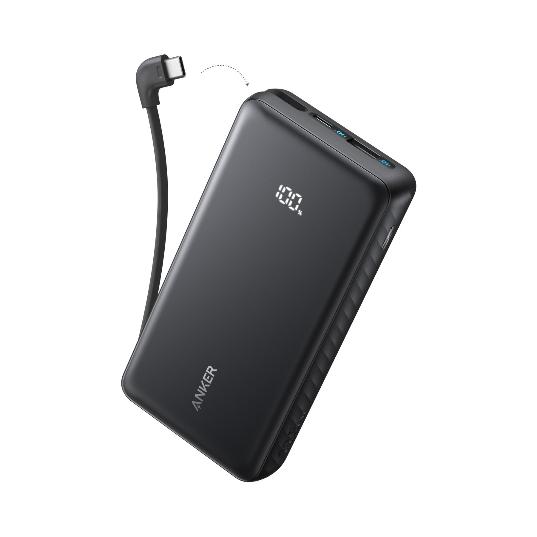 Picture of Anker Zolo Power Bank (20K, 22.5W, Built-In USB-C Cable) - Black