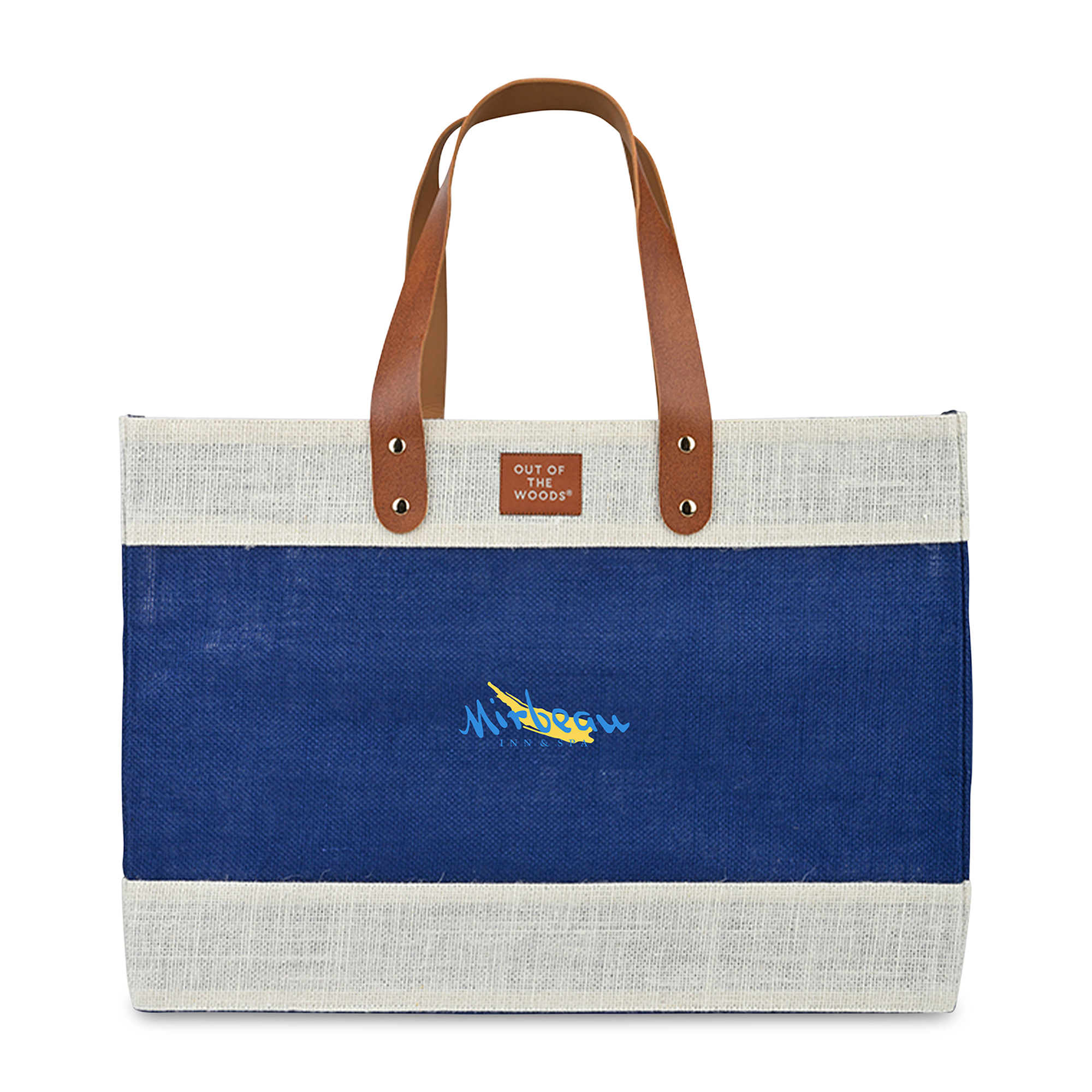 Picture of Out of the Woods Jute Market Tote - Navy Blue