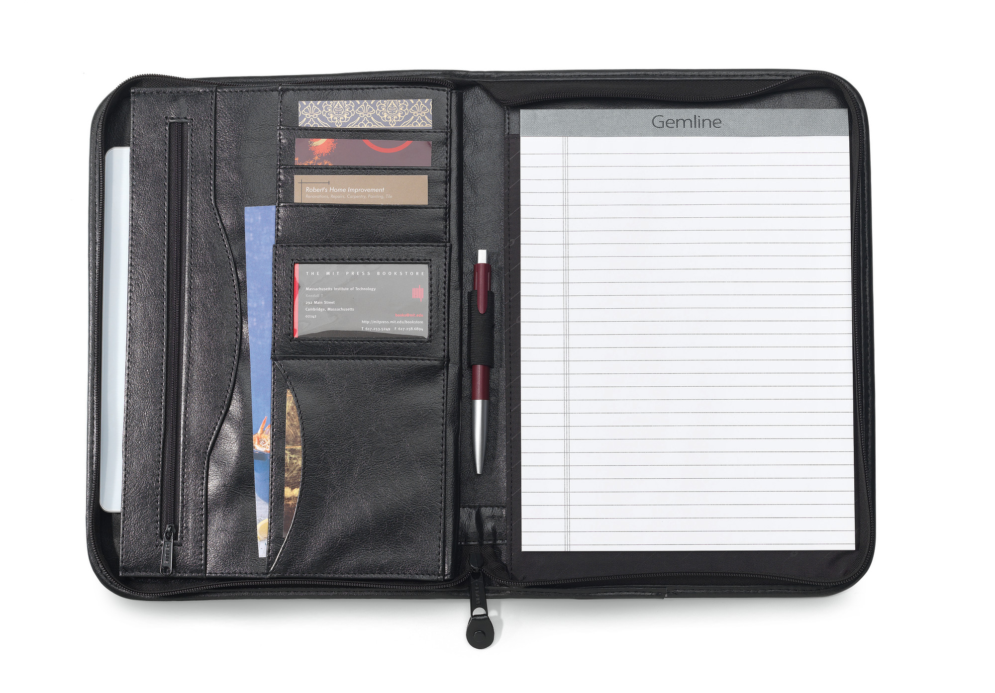 Picture of Deluxe Executive Vintage Leather Padfolio - Black