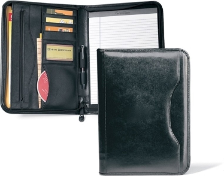 Picture of Deluxe Executive Vintage Leather Padfolio - Black