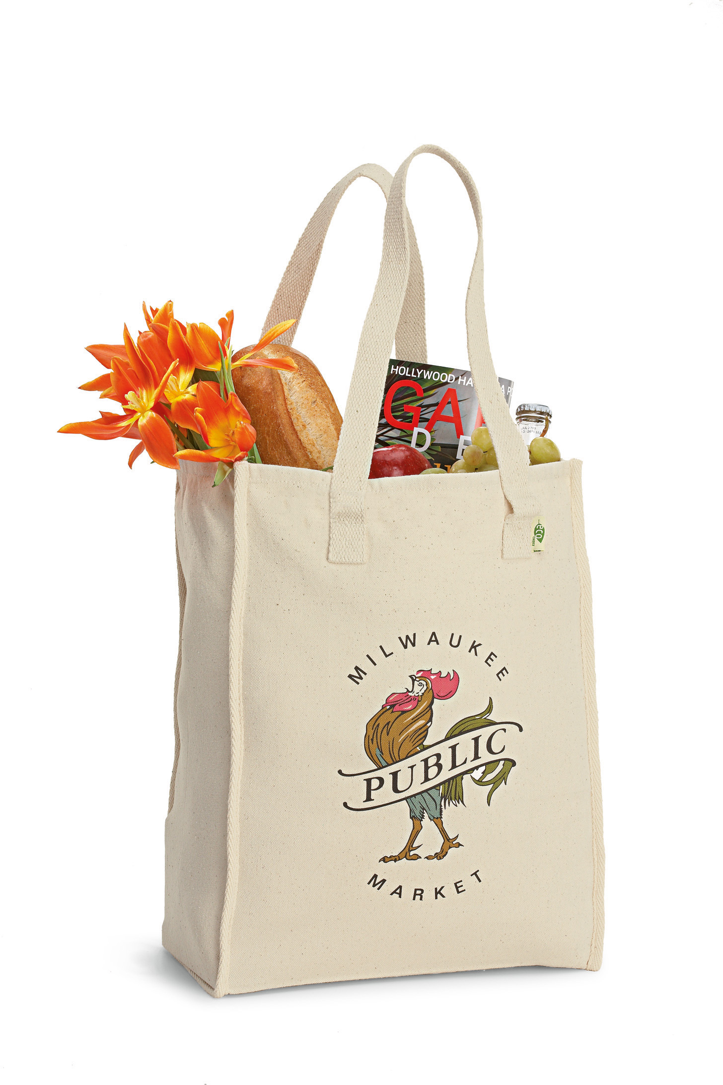 Picture of Recycled Cotton Market Tote Bag - AWARE - Natural