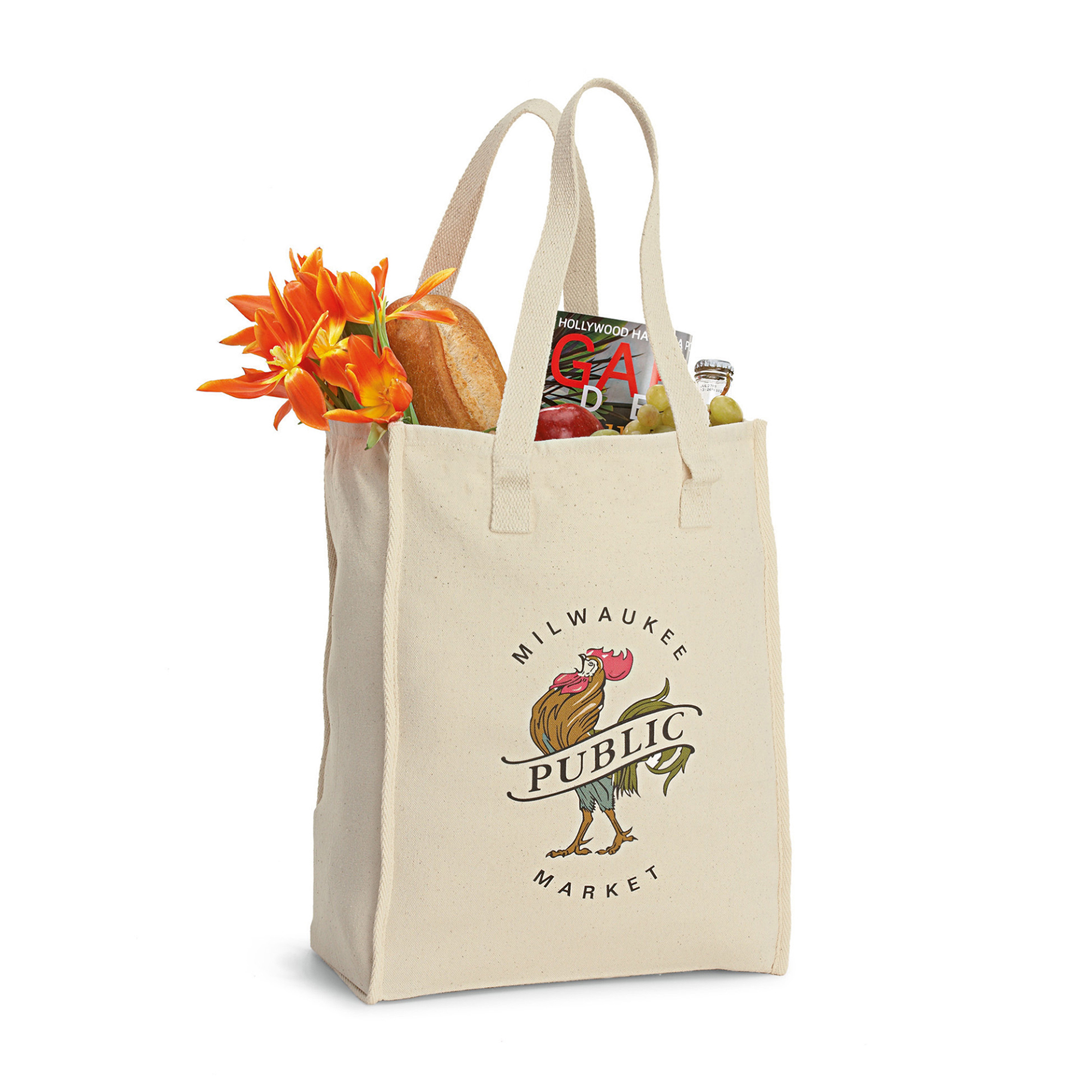 Picture of Recycled Cotton Market Tote Bag - AWARE - Natural