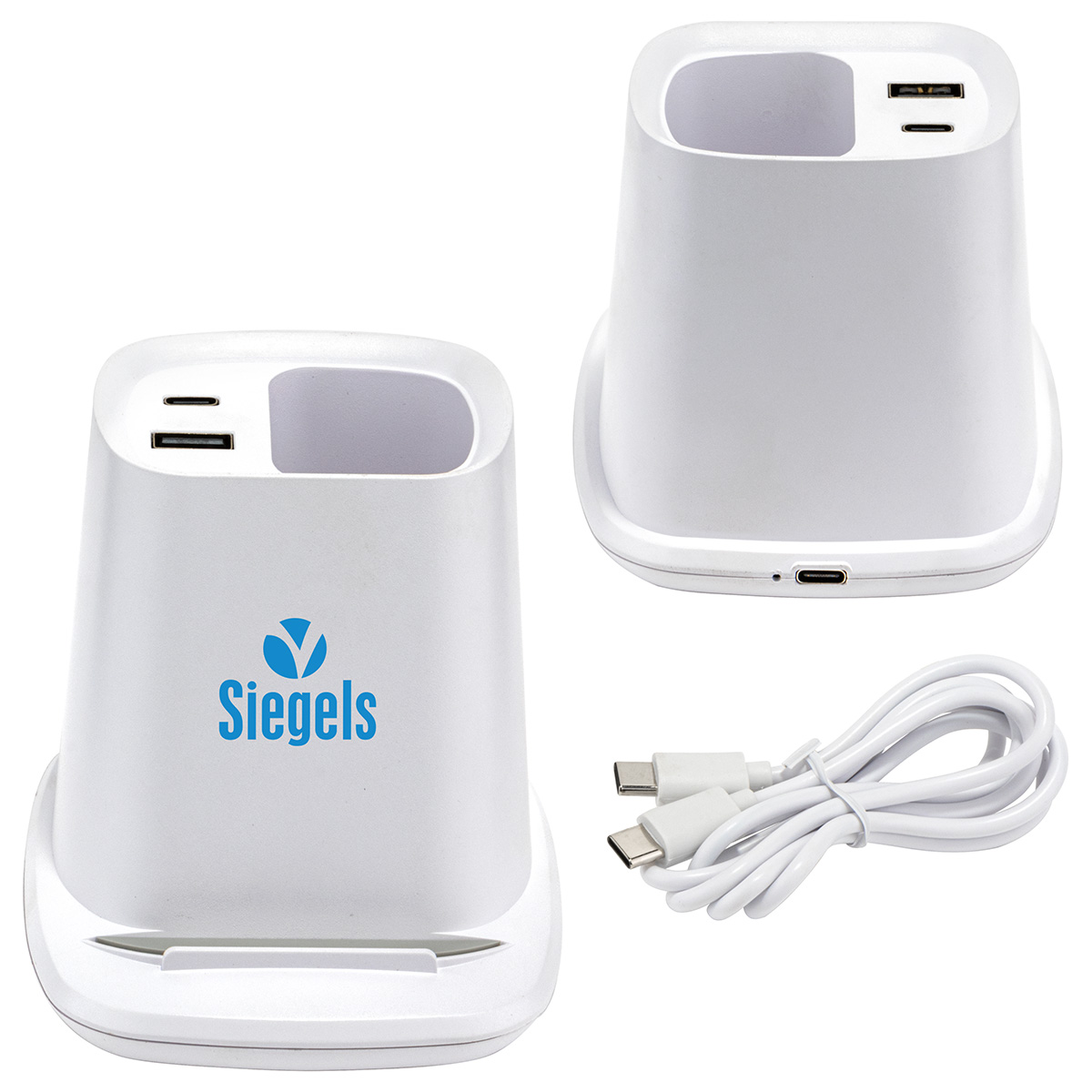 Picture of Annex Wireless Charging Stand with Dual Ports & Pen Holder