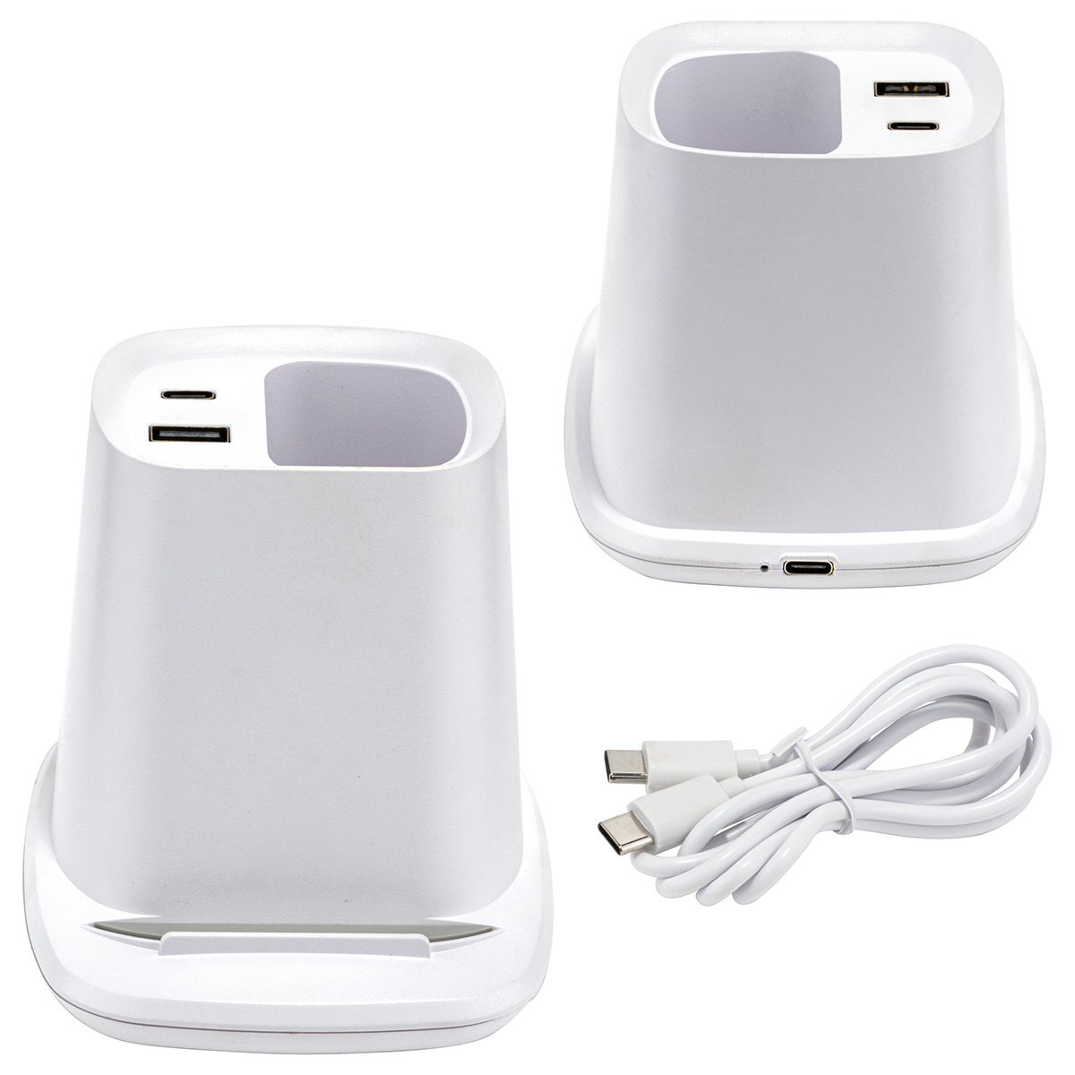 Picture of Annex Wireless Charging Stand with Dual Ports & Pen Holder