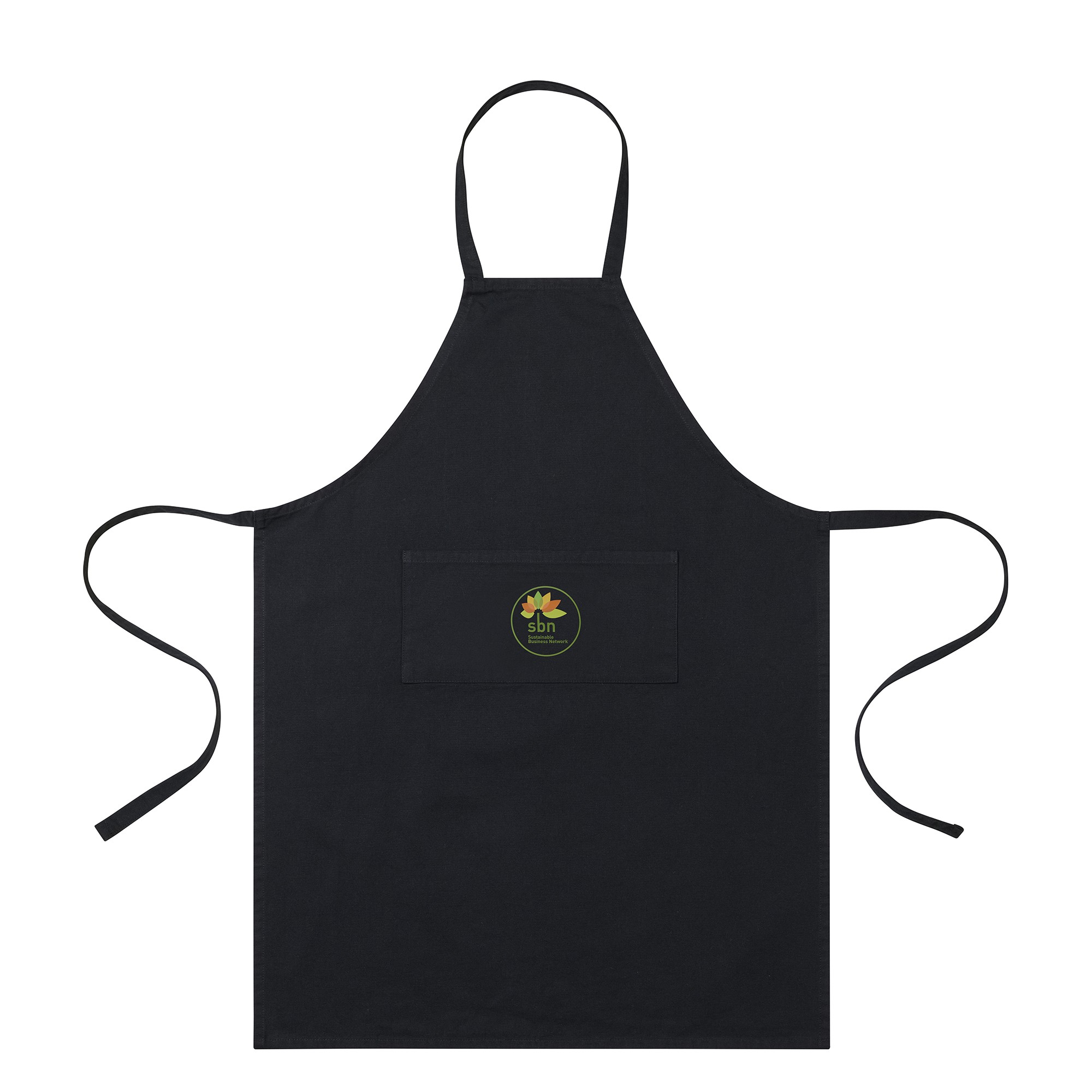 Picture of Recycled Cotton Bib Front Apron - AWARE - Black