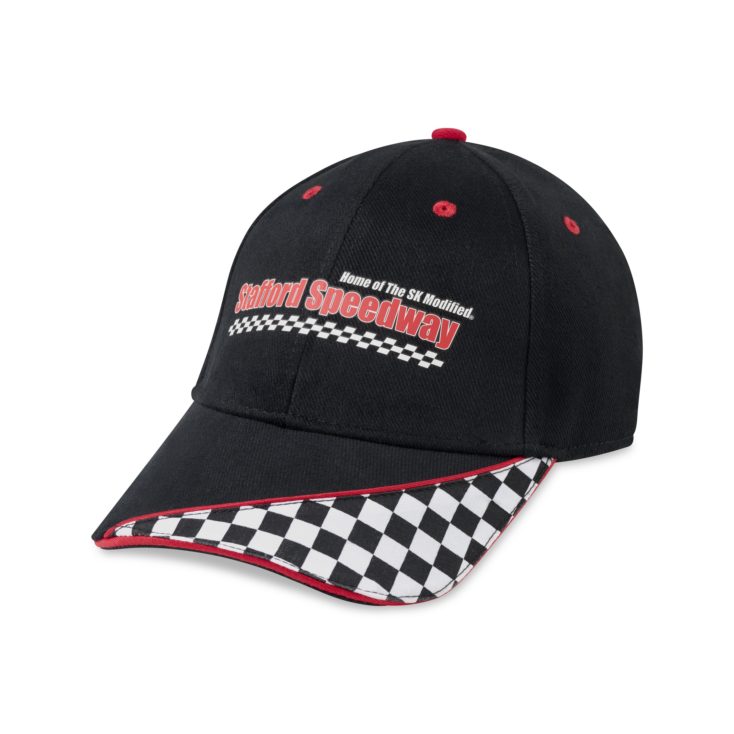 Picture of Merrimack Hat Co. Checkered Flag Race Hat - Black-White
