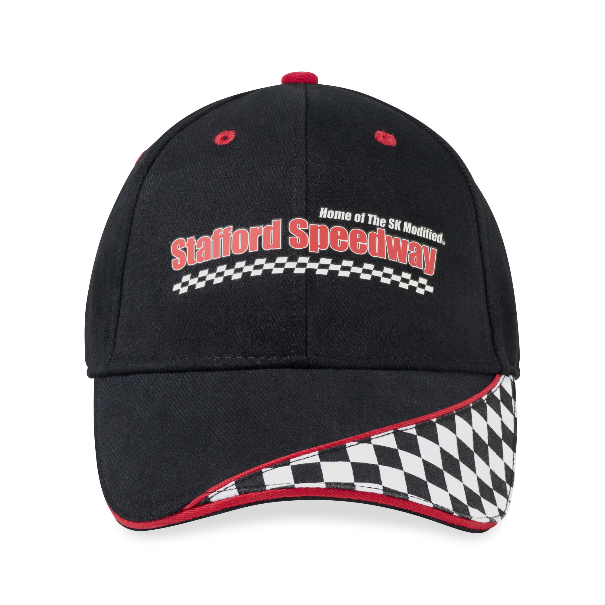 Picture of Merrimack Hat Co. Checkered Flag Race Hat - Black-White