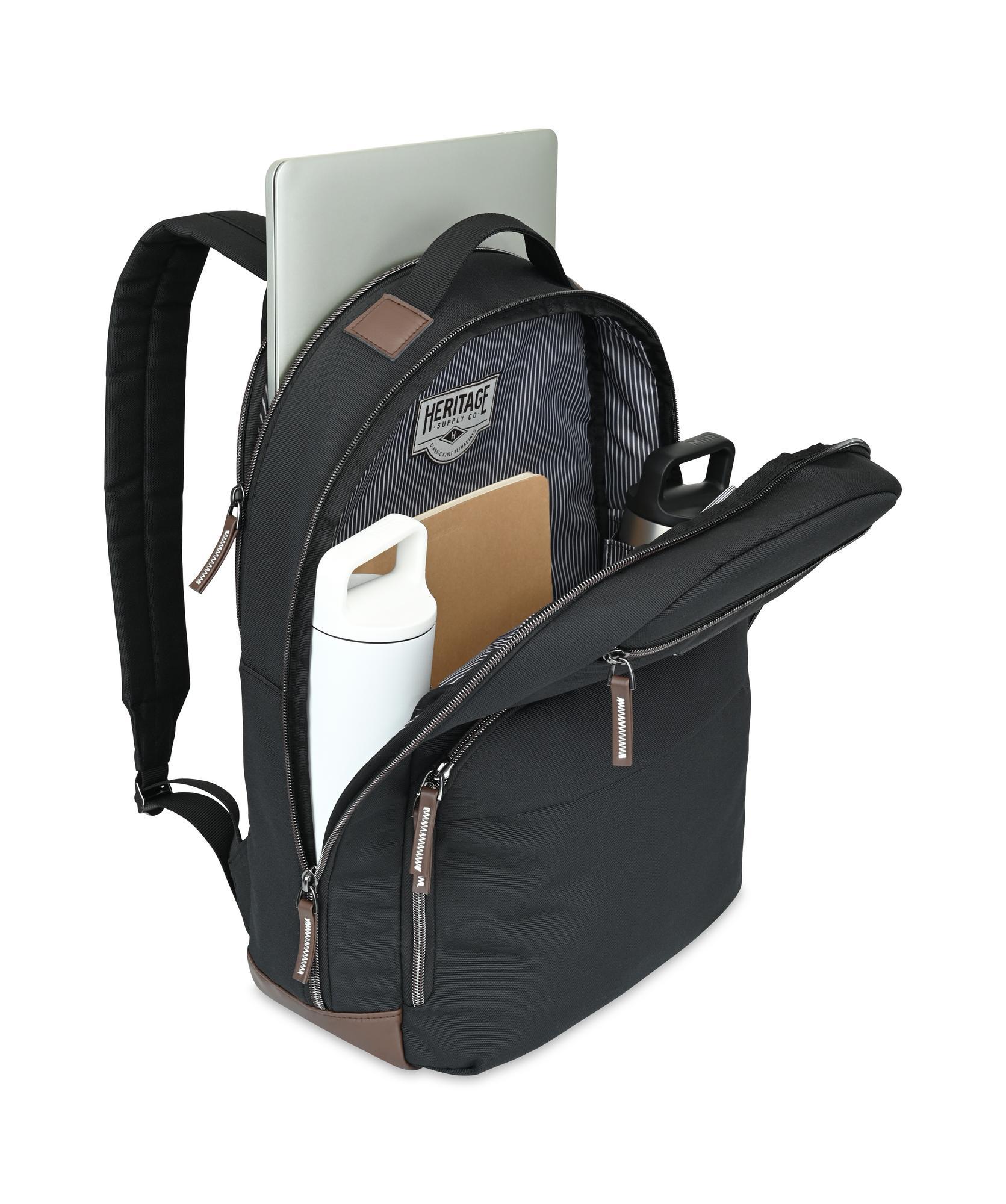 Picture of Heritage Supply Co. Legacy Recycled rPET Laptop Backpack - Black