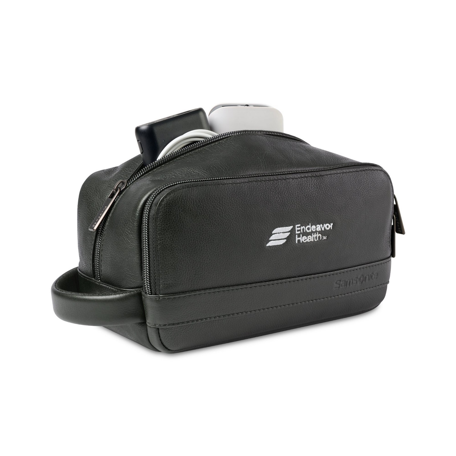 Picture of Samsonite Leather Toiletry Bag - Black