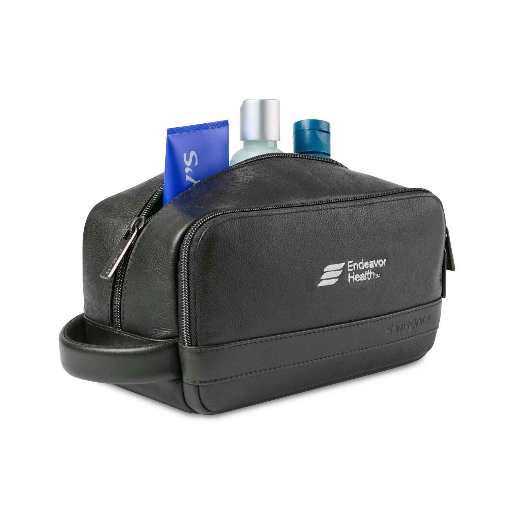 Picture of Samsonite Leather Toiletry Bag - Black