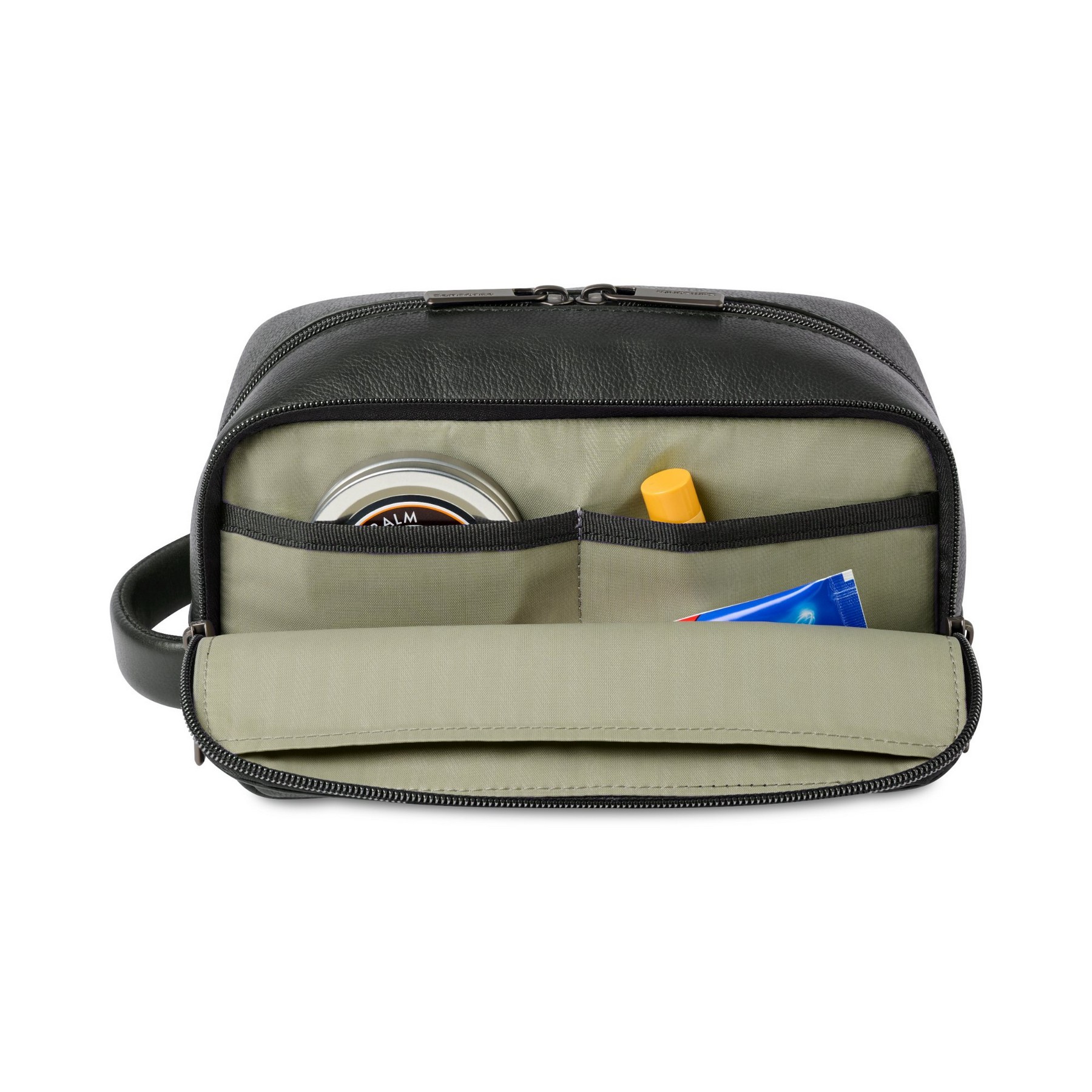 Picture of Samsonite Leather Toiletry Bag - Black