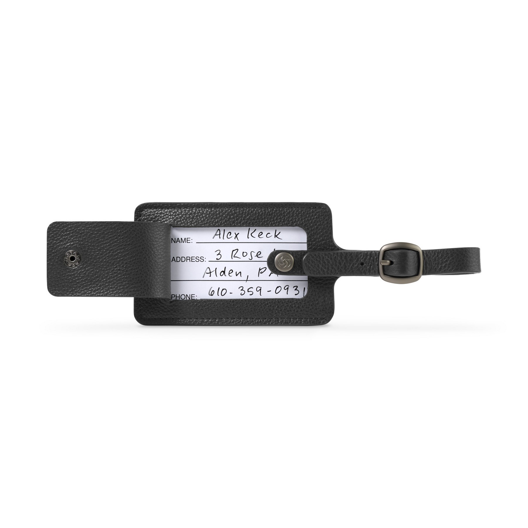 Picture of Samsonite Leather Luggage Tag - Black