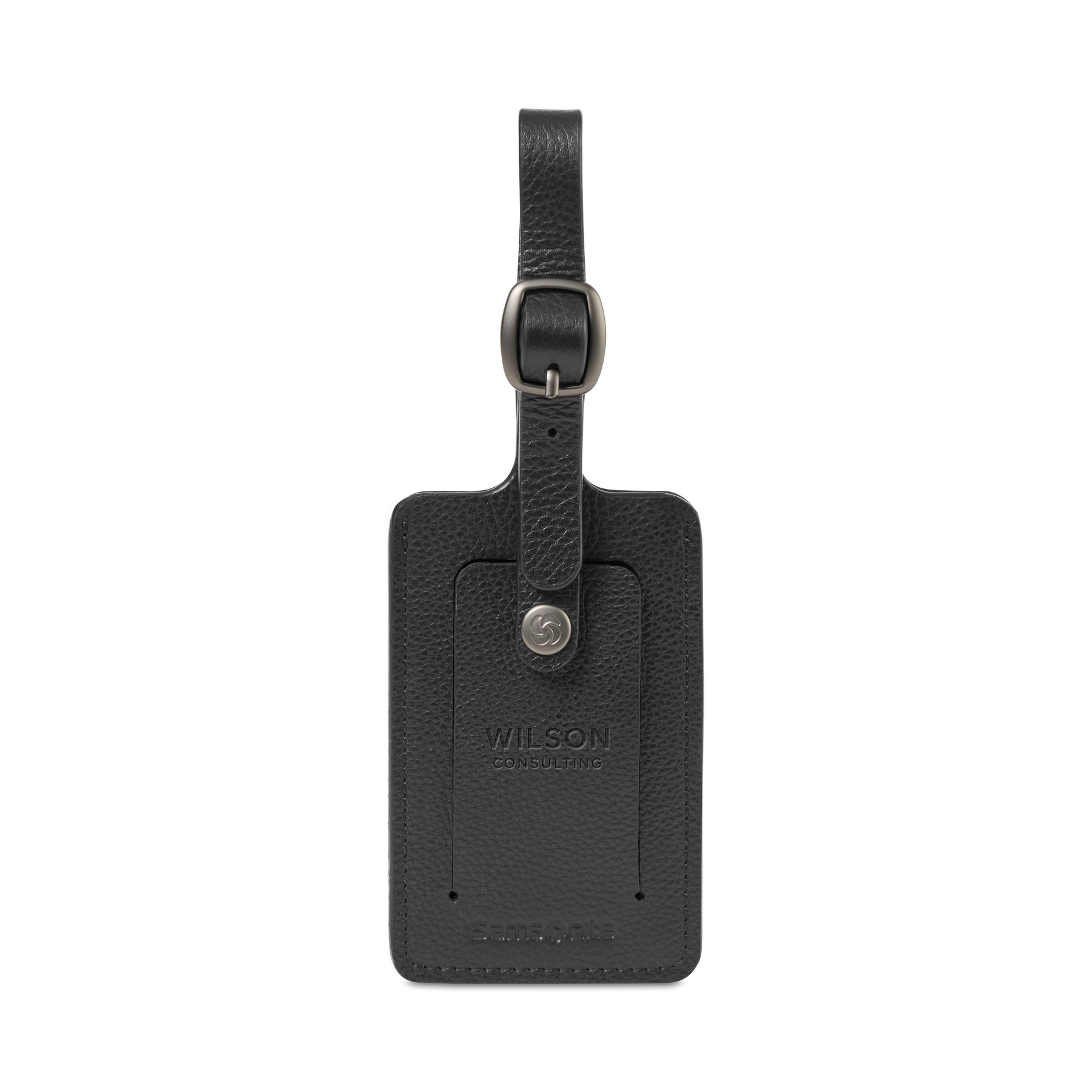 Picture of Samsonite Leather Luggage Tag - Black