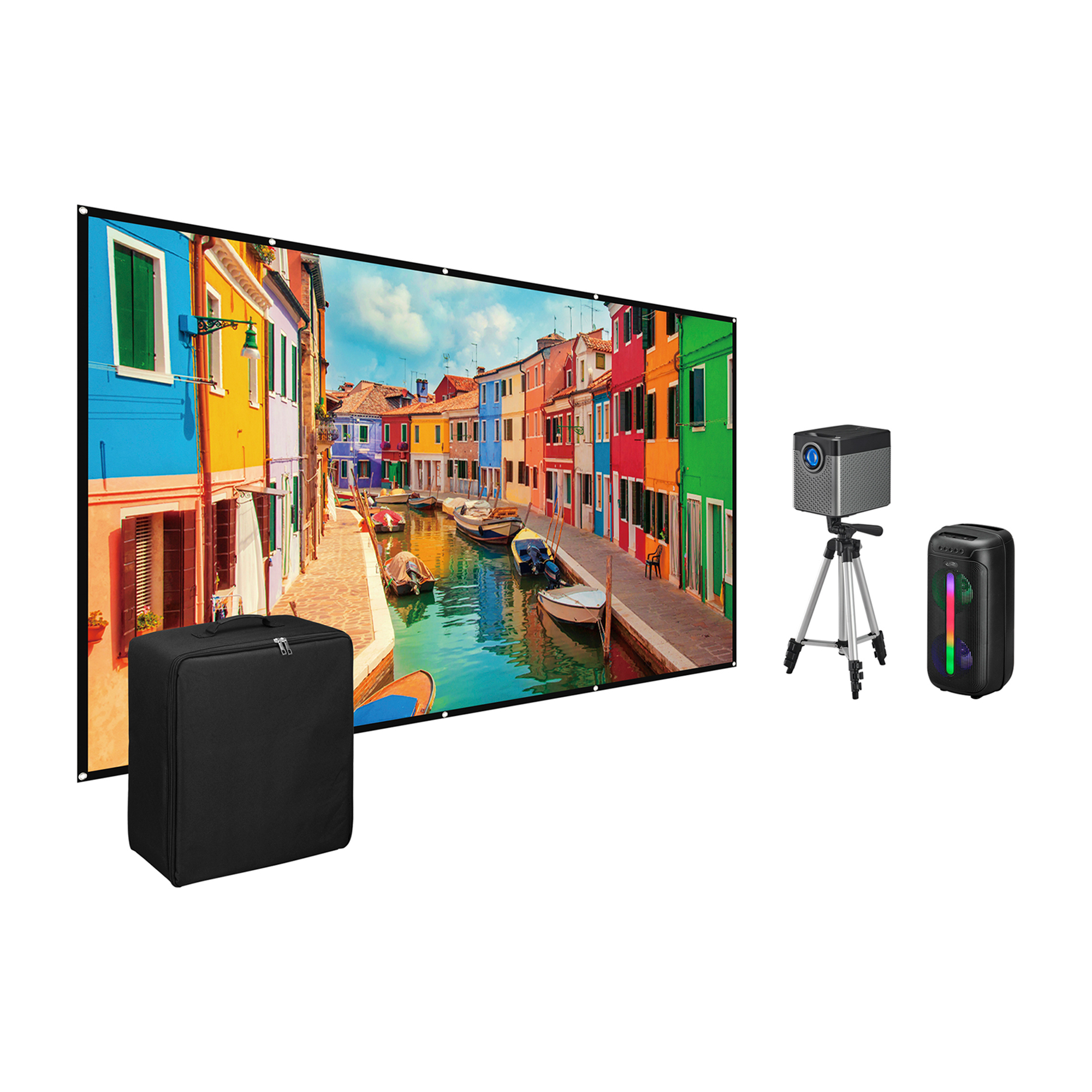 Picture of iLive Cinema Pop-Up Movie Theater Kit - Black