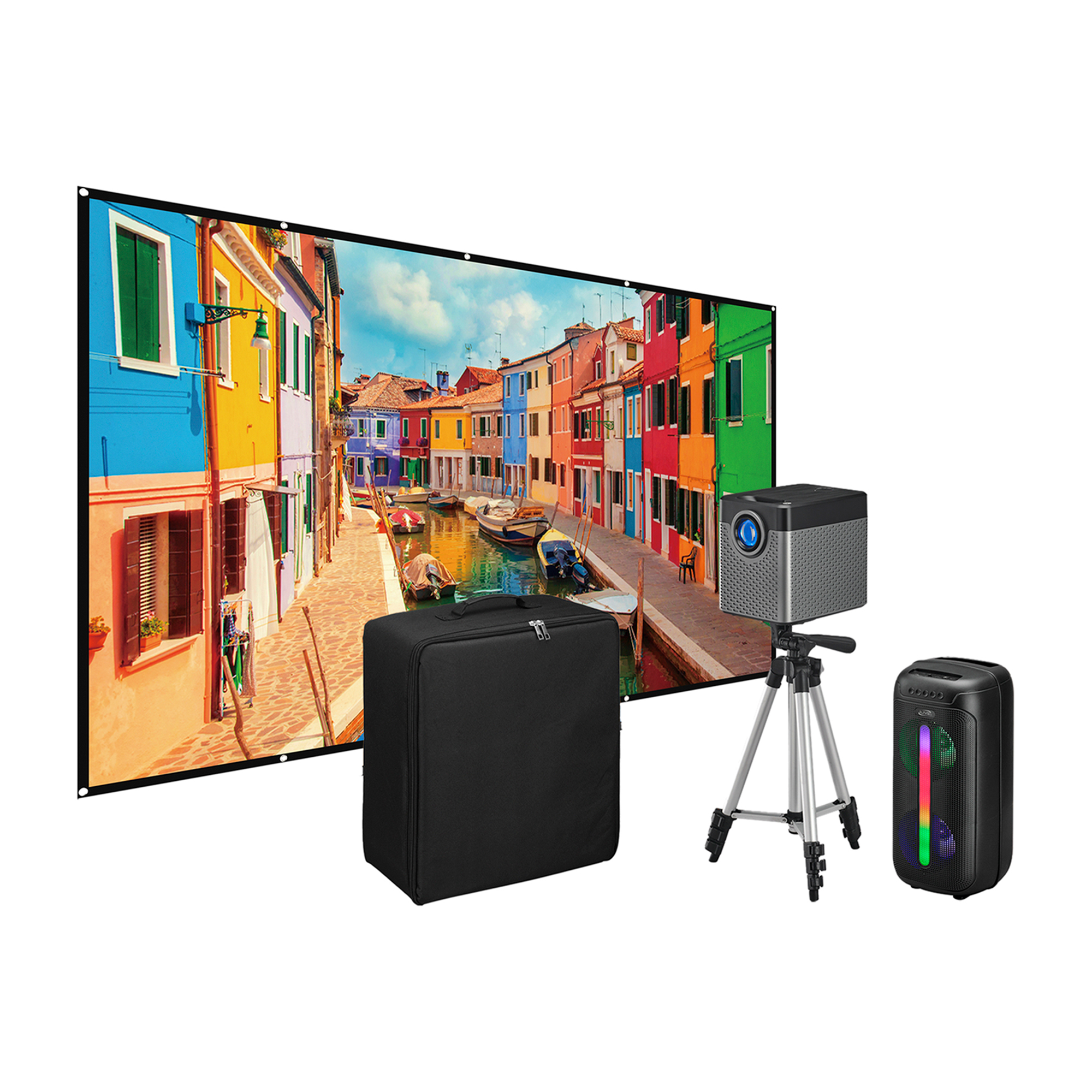 Picture of iLive Cinema Pop-Up Movie Theater Kit - Black