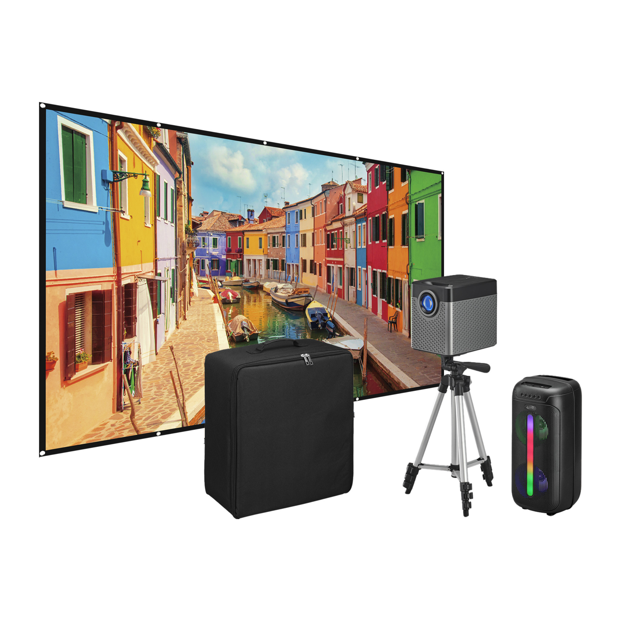 Picture of iLive Cinema Pop-Up Movie Theater Kit - Black