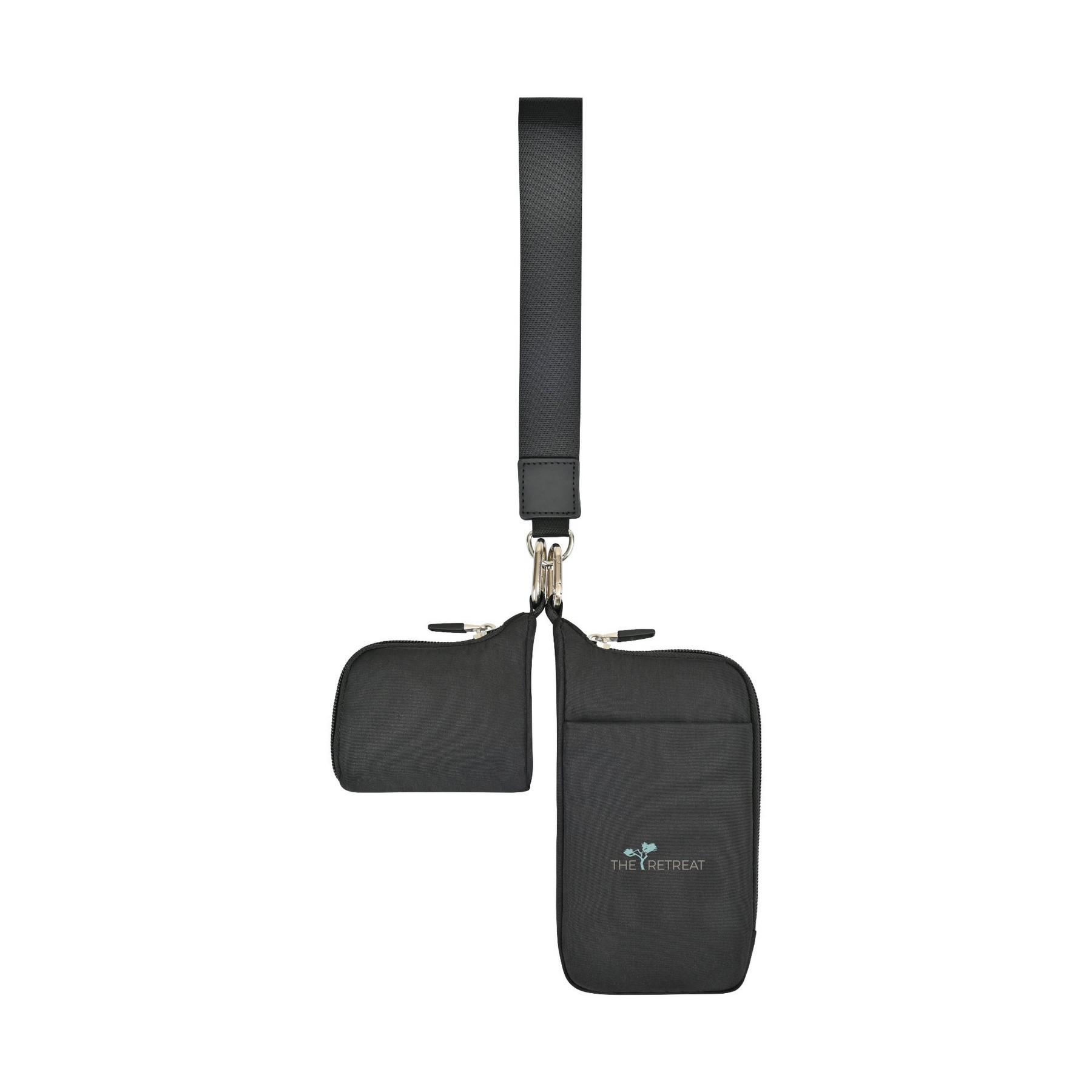 Picture of Well Studio Recycled Nylon Dual Pouch Lanyard - AWARE - Black