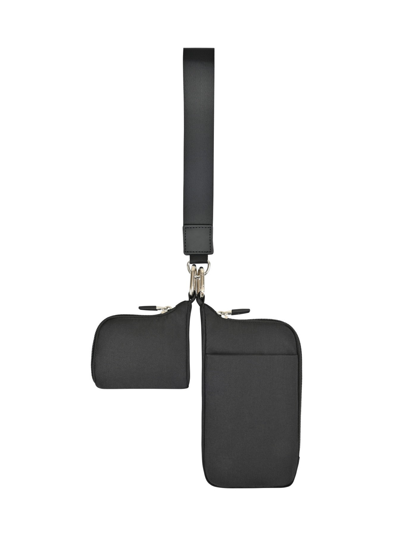 Picture of Well Studio Recycled Nylon Dual Pouch Lanyard - AWARE - Black