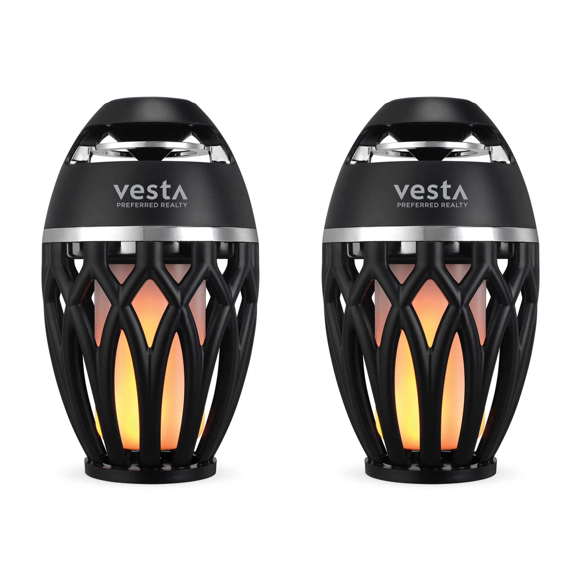 Picture of iLive Tiki & Bluetooth Speakers with LED Flame - Black