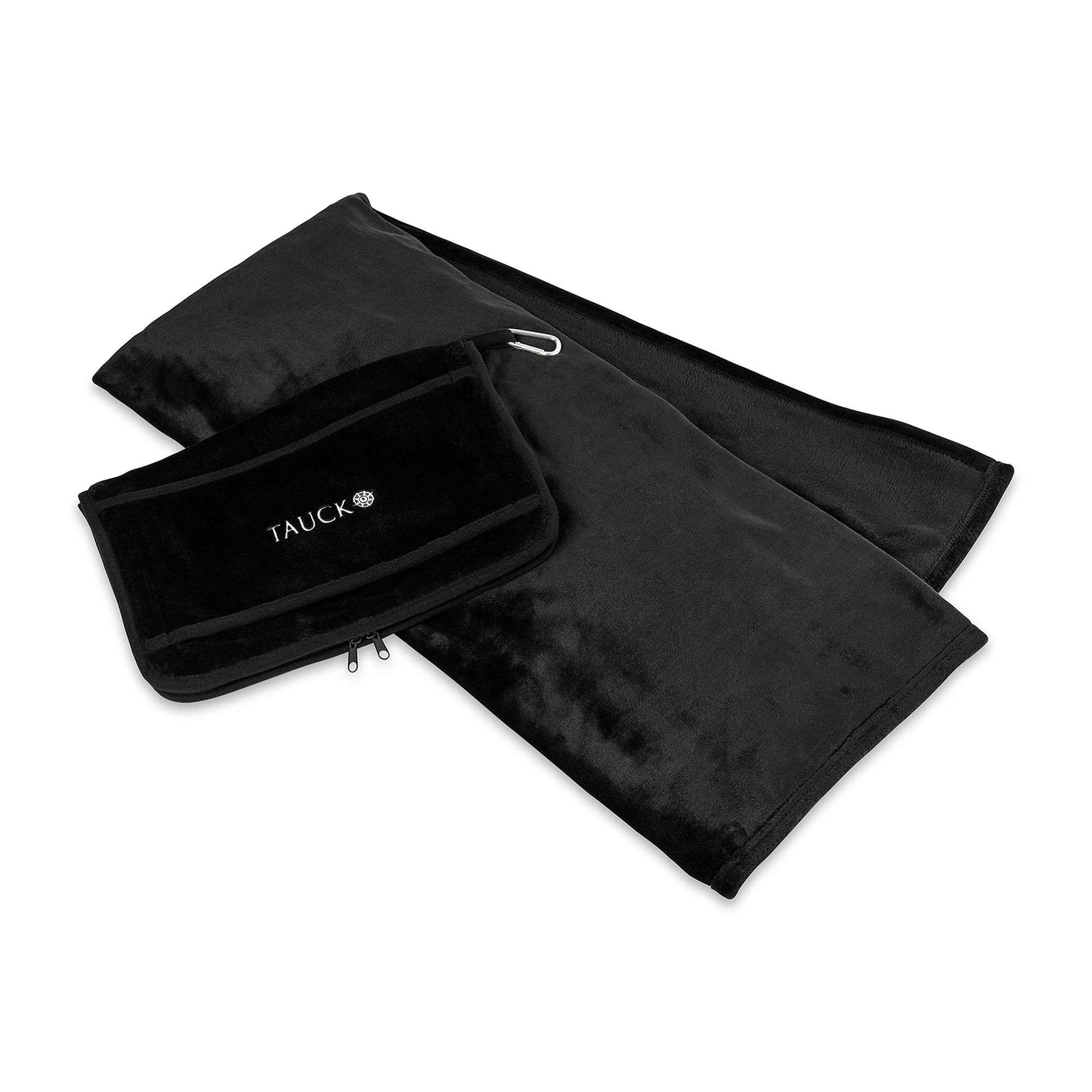 Picture of It's Go Time Recycled Travel Pillow & Throw Set - Black