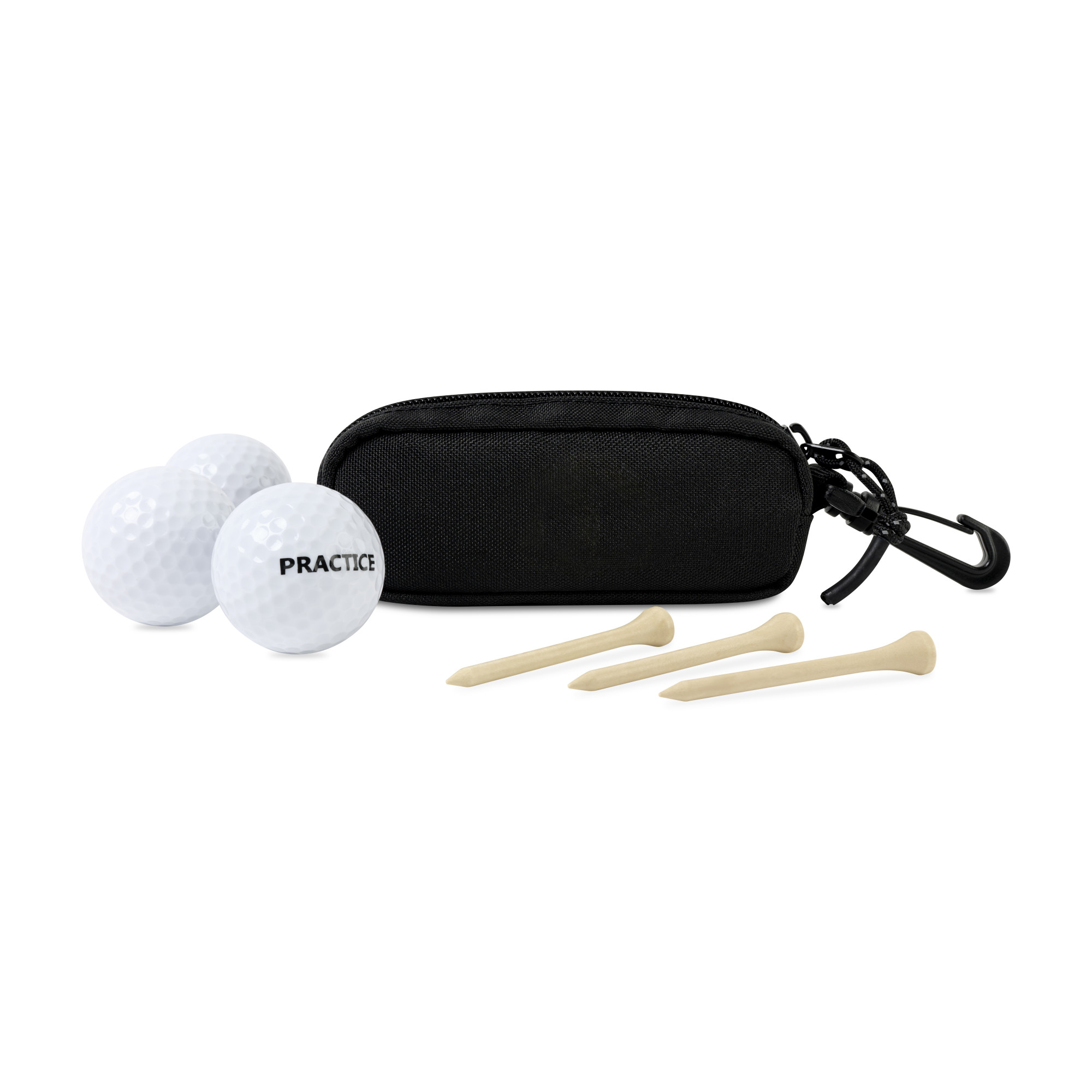 Picture of Golf Links Recycled rPET Ball & Tee Caddy Kit - Black