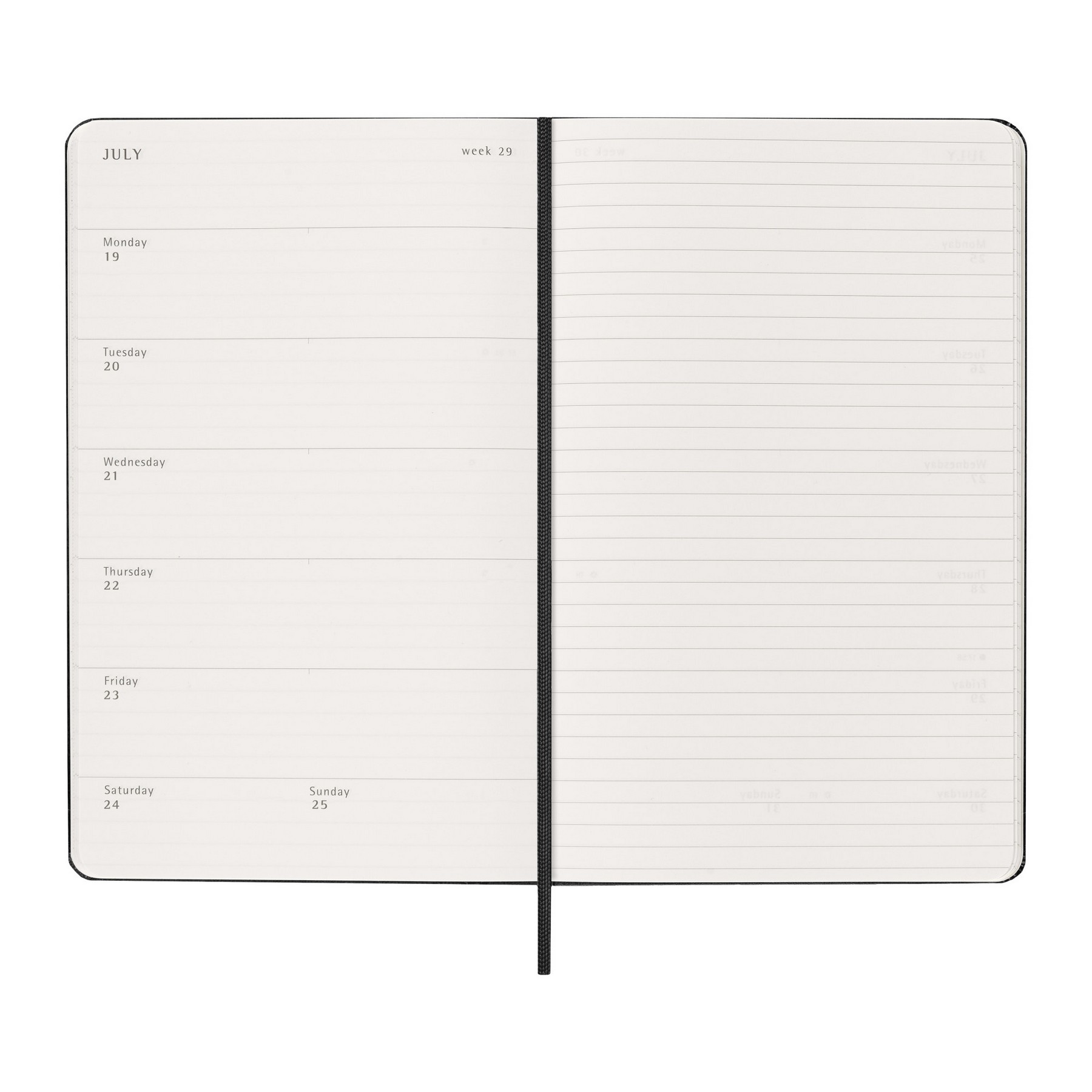 Picture of Moleskine Hard Cover Large 12-Month Weekly 2027 Planner - Black