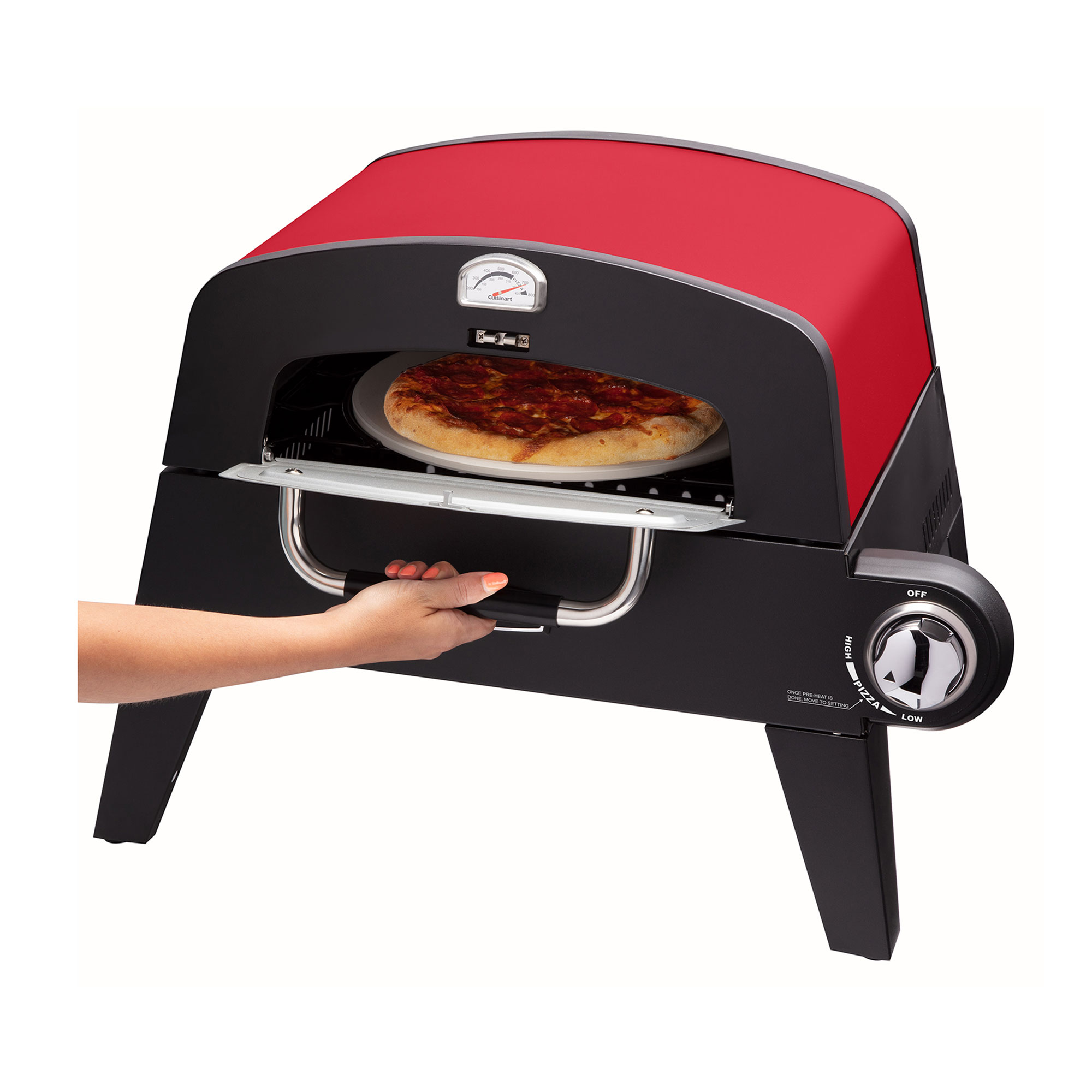 Picture of Cuisinart Outdoors Pizza Oven - Black-Red