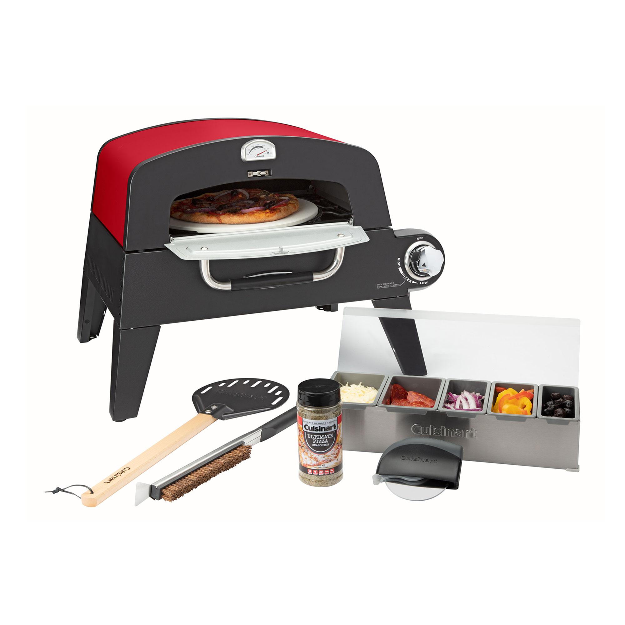 Picture of Cuisinart Outdoors Pizza Oven - Black-Red