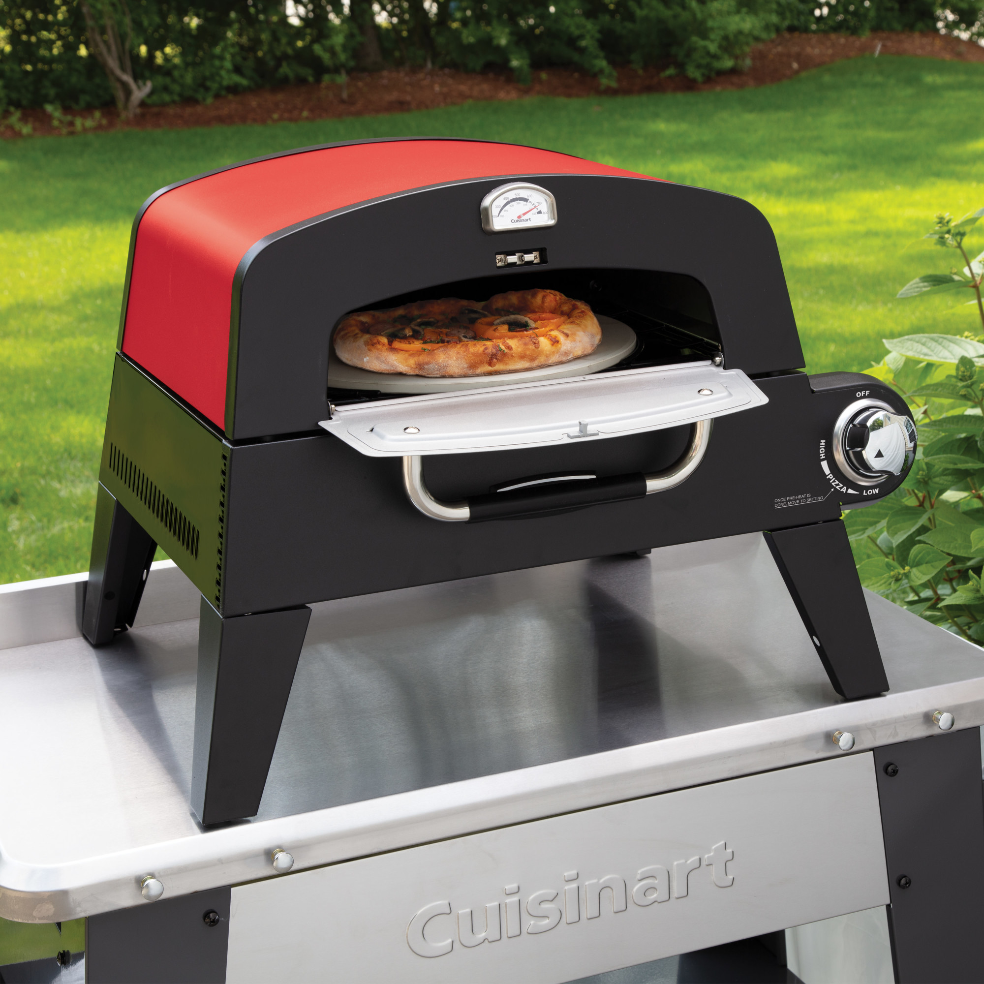 Picture of Cuisinart Outdoors Pizza Oven - Black-Red