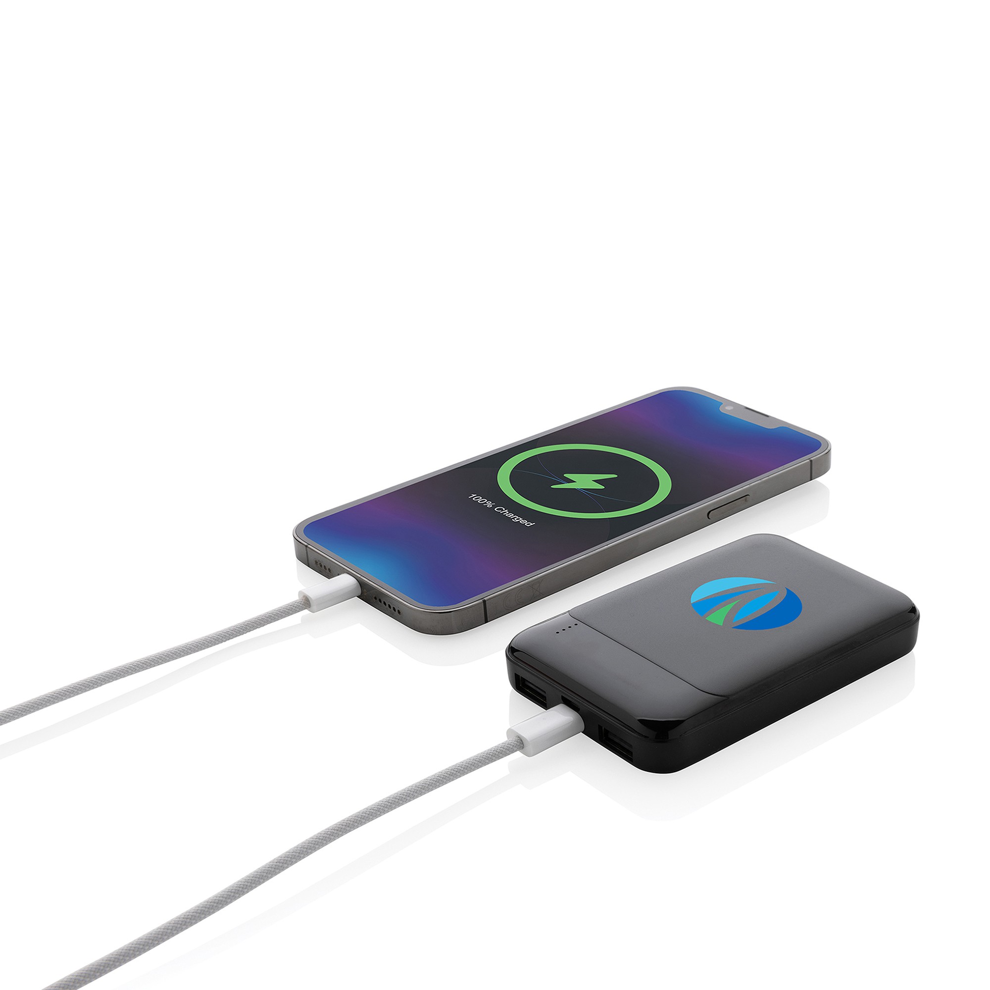 Picture of Recycled Plastic 5.000 mAh Powerbank - Black