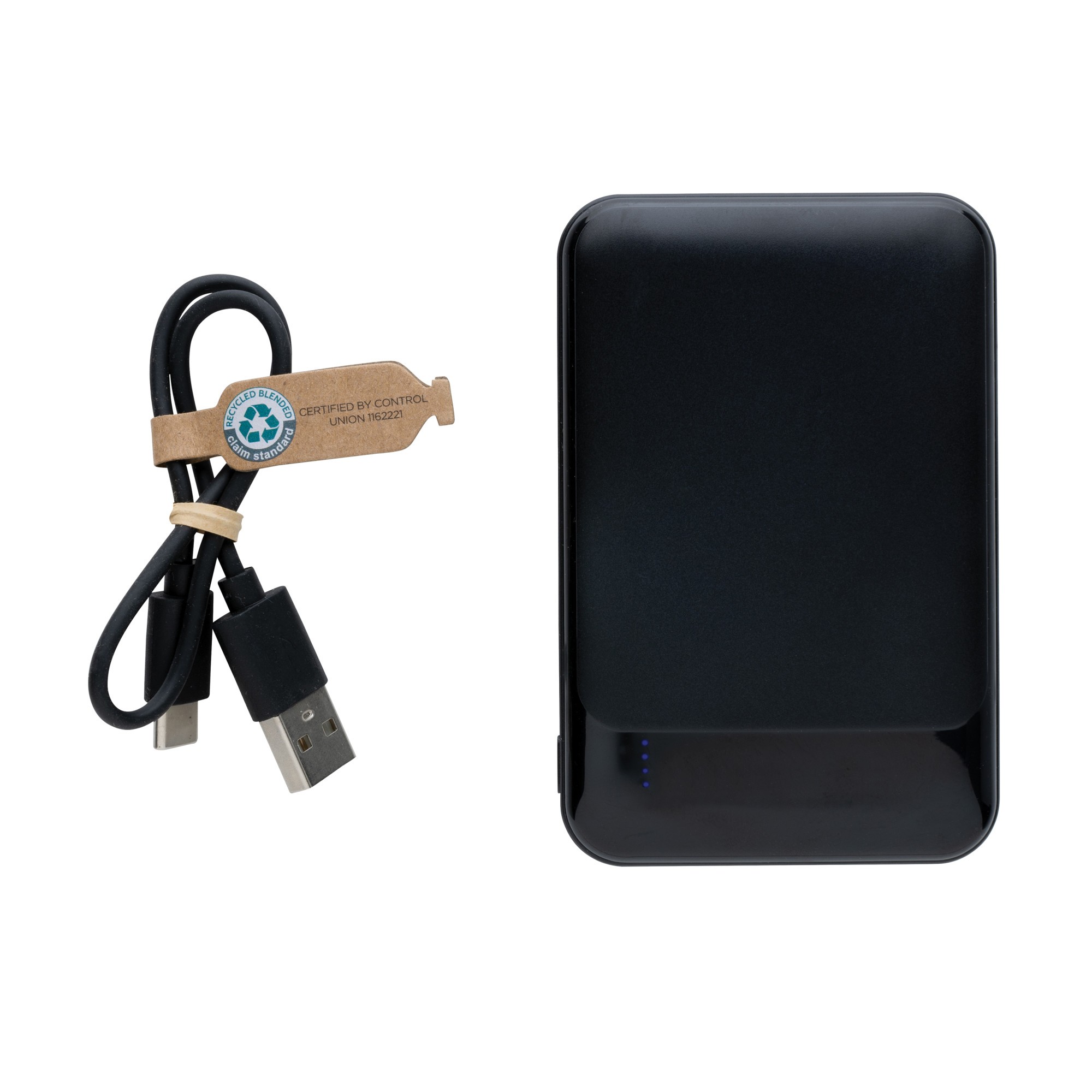 Picture of Recycled Plastic 5.000 mAh Powerbank - Black