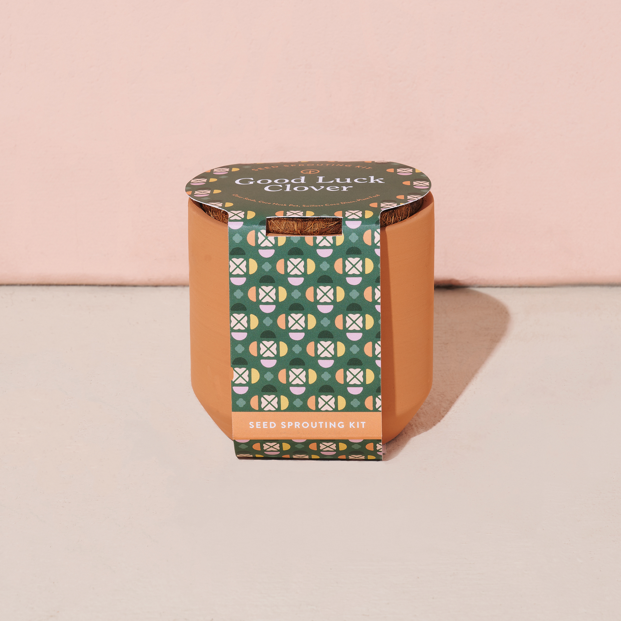 Picture of Modern Sprout Tiny Terracotta Grow Kit Good Luck Clover - Terracotta
