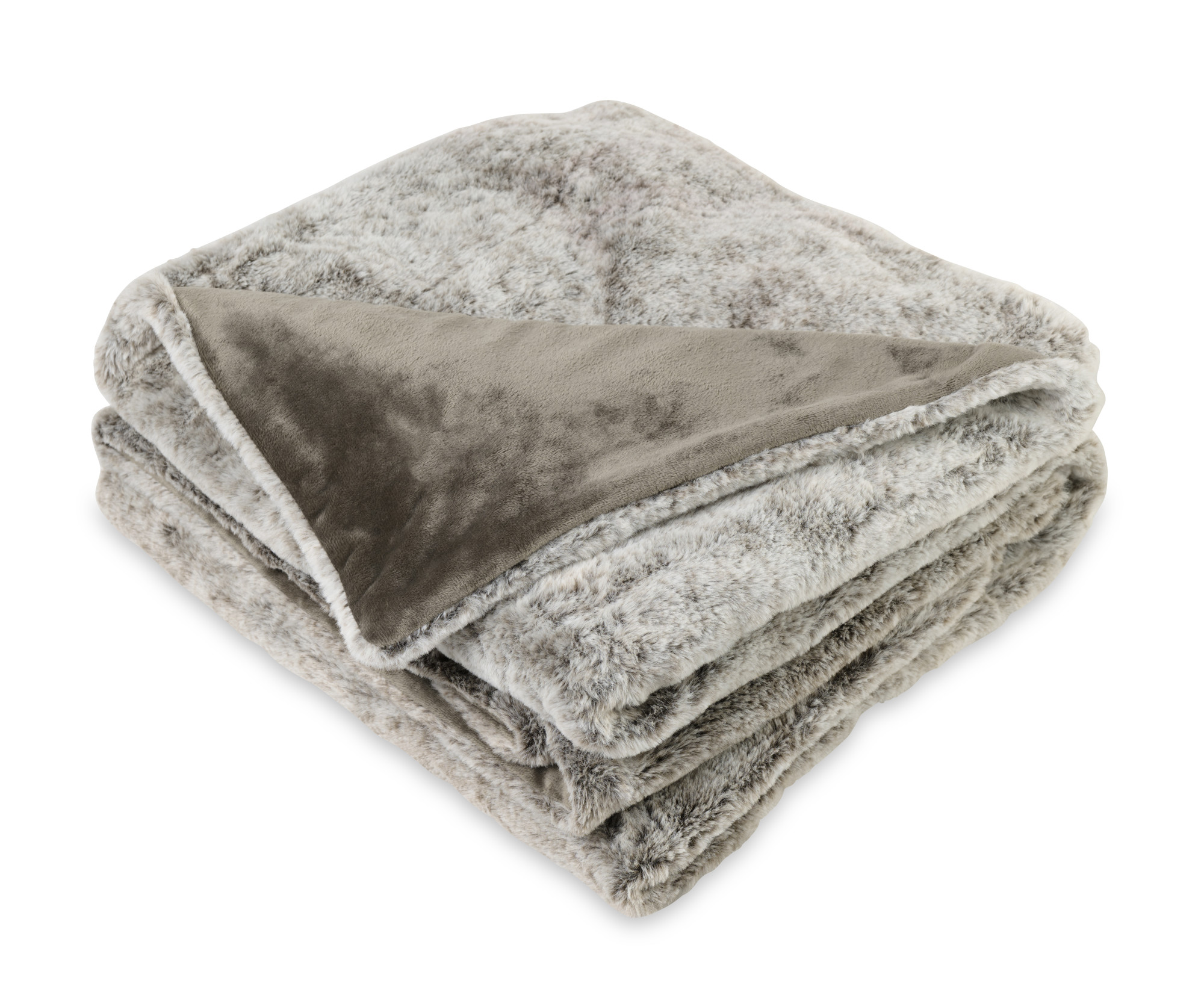 Picture of Luxe Faux Fur Throw Blanket - Brown