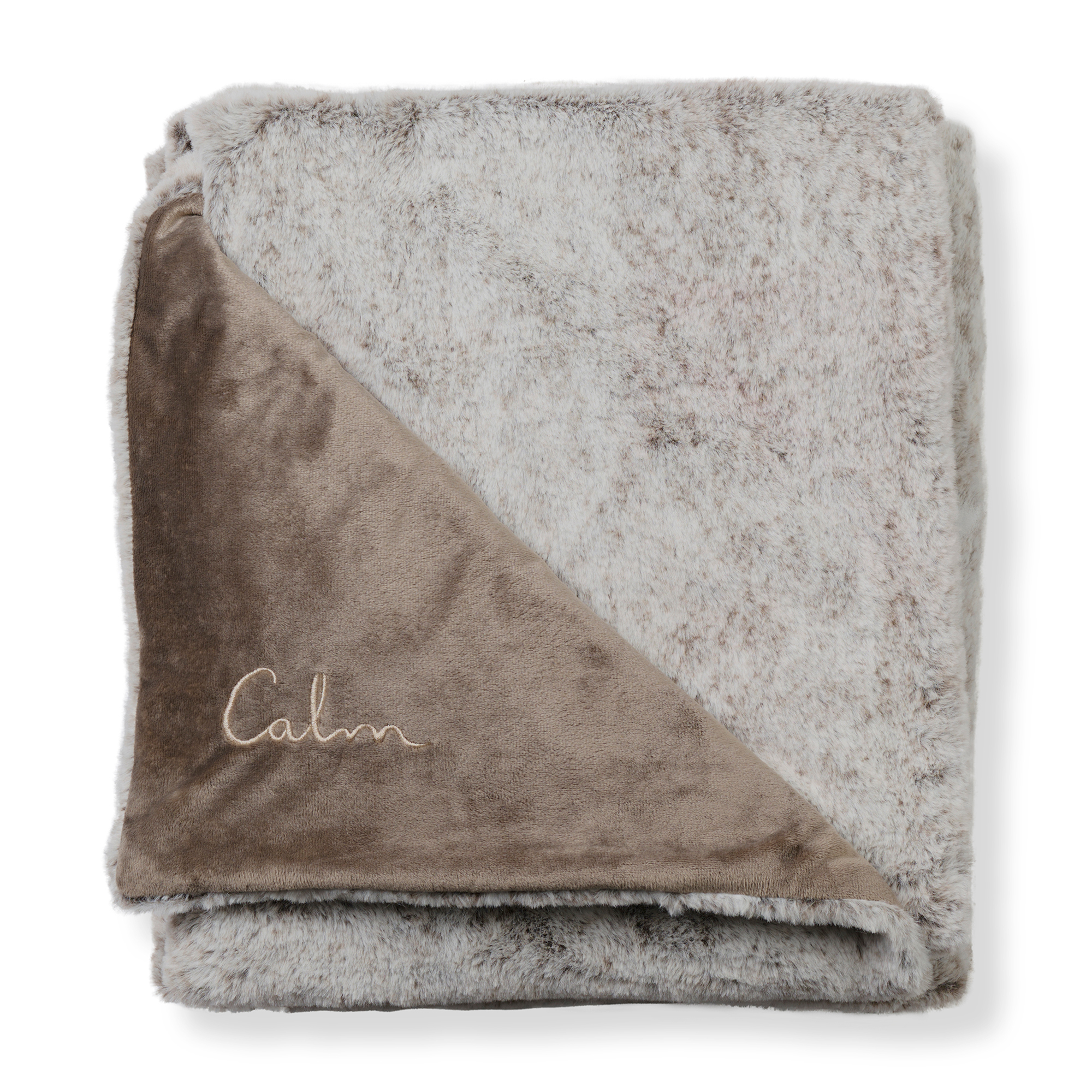 Picture of Luxe Faux Fur Throw Blanket - Brown