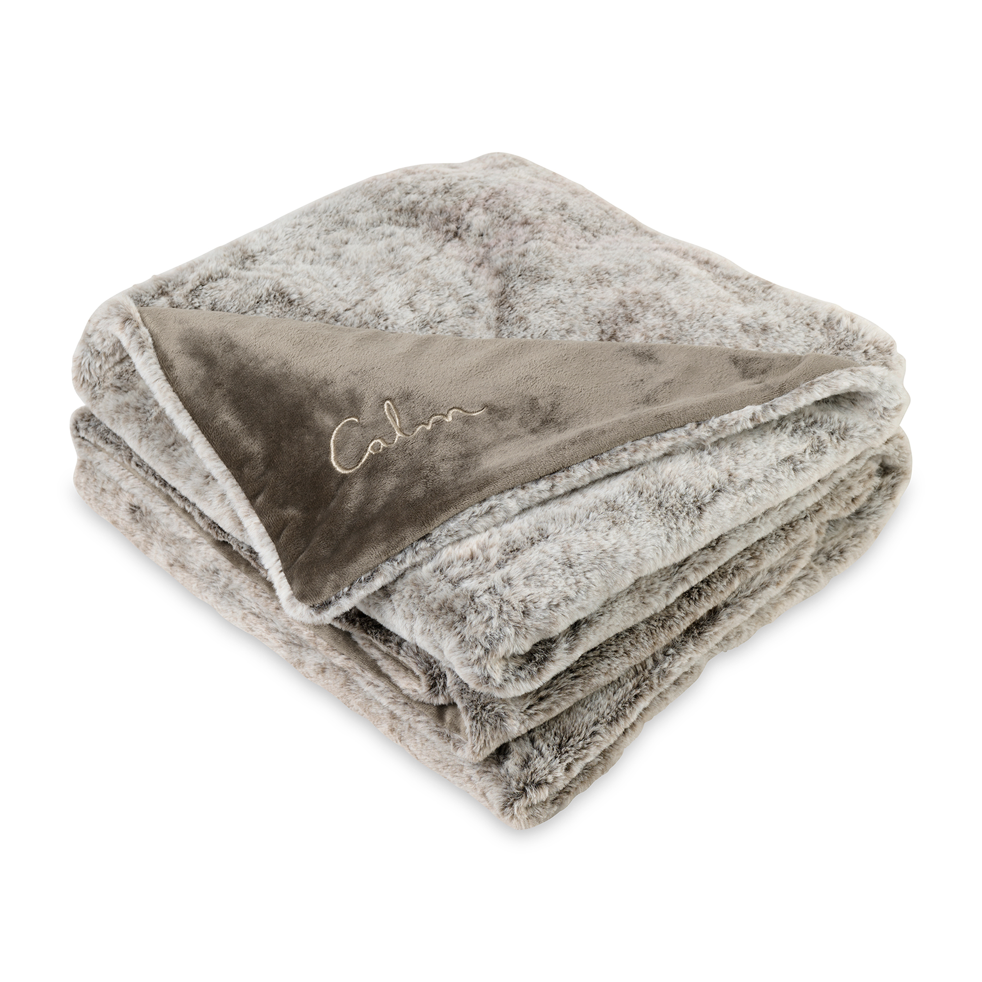 Picture of Luxe Faux Fur Throw Blanket - Brown