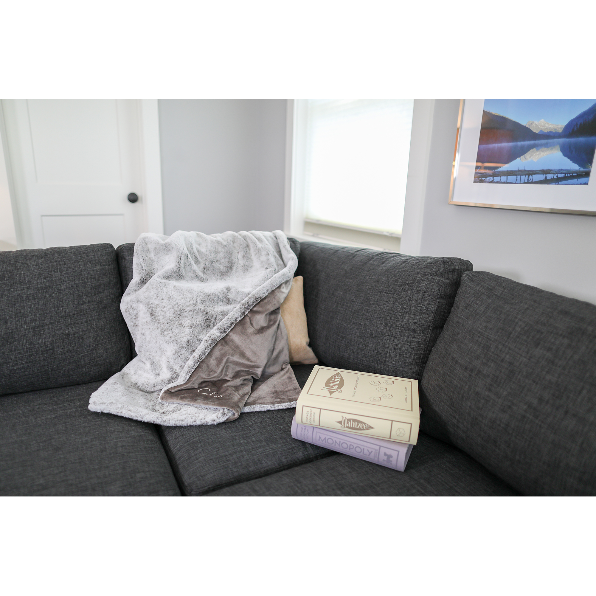Picture of Luxe Faux Fur Throw Blanket - Brown