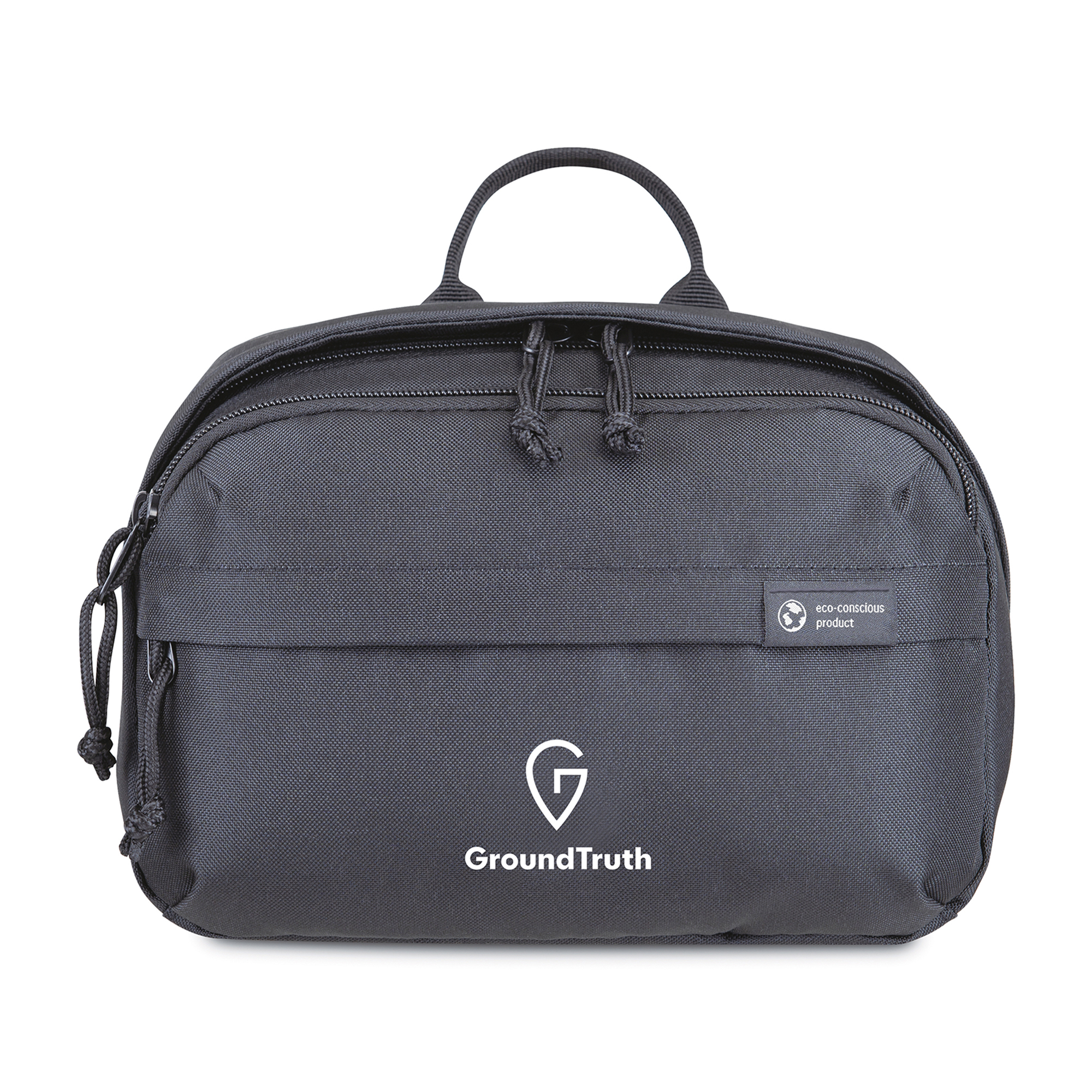 Picture of Renew Recycled rPET Toiletry Bag - AWARE - Black