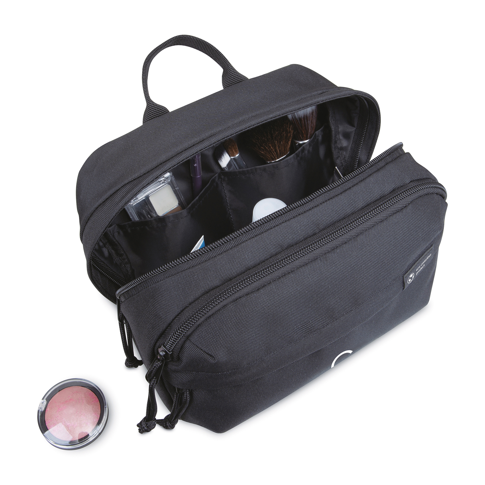 Picture of Renew Recycled rPET Toiletry Bag - AWARE - Black