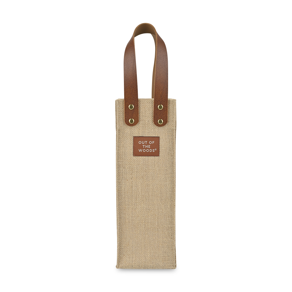 Picture of Out of the Woods Jute Wine Tote - Natural