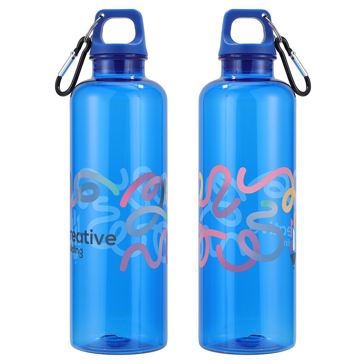 Picture of Aloha 25 oz RPET Reusable Translucent Bottle w/ Carabiner