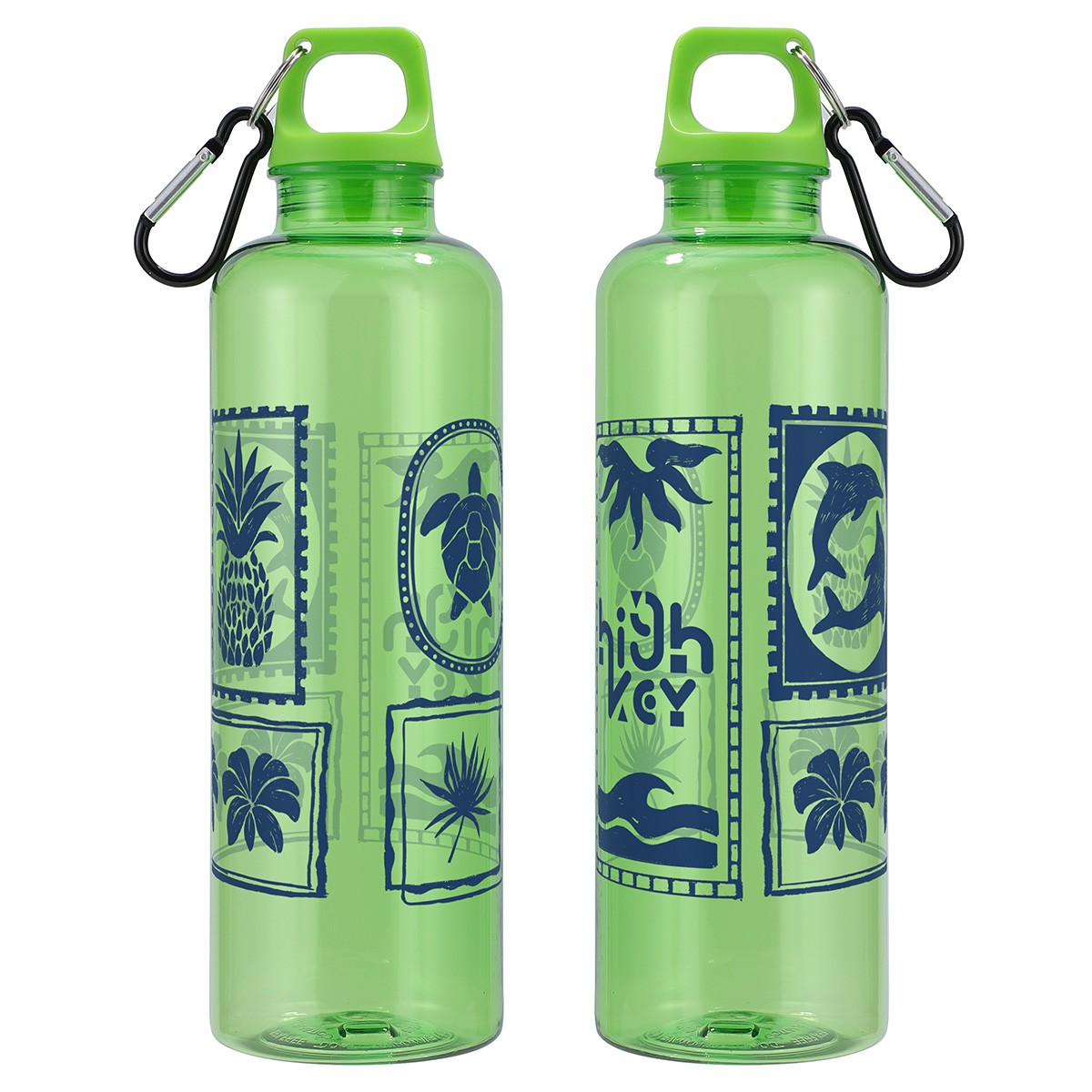 Picture of Aloha 25 oz RPET Reusable Translucent Bottle w/ Carabiner