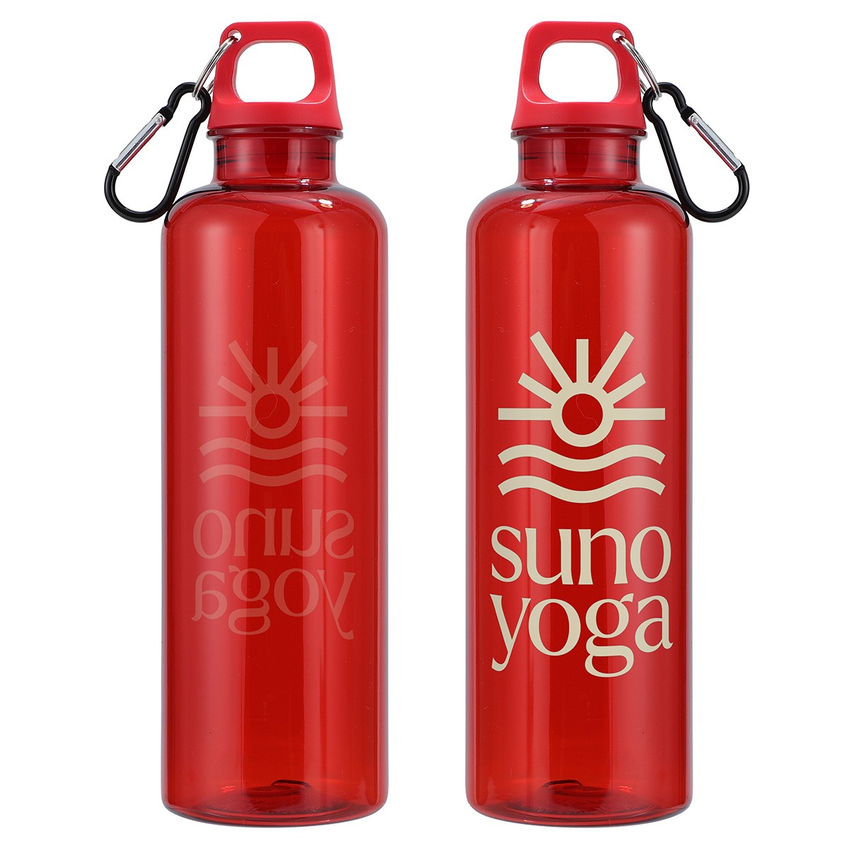 Picture of Aloha 25 oz RPET Reusable Translucent Bottle w/ Carabiner